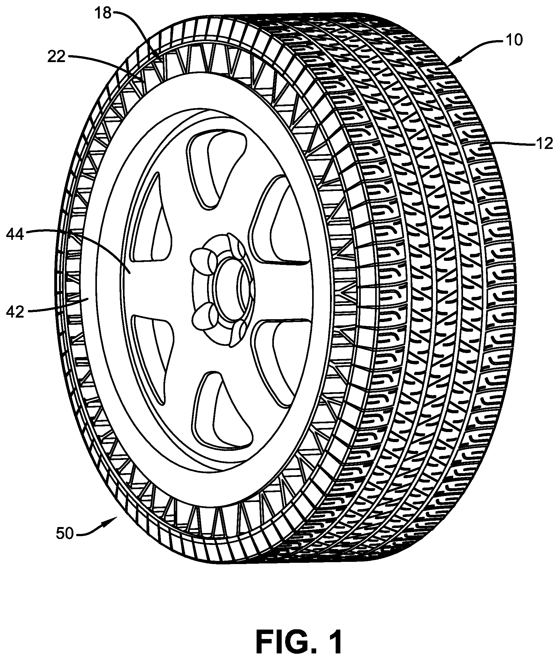 Patent US11772416 — System for detection of non-pneumatic tire loading — Figure 1