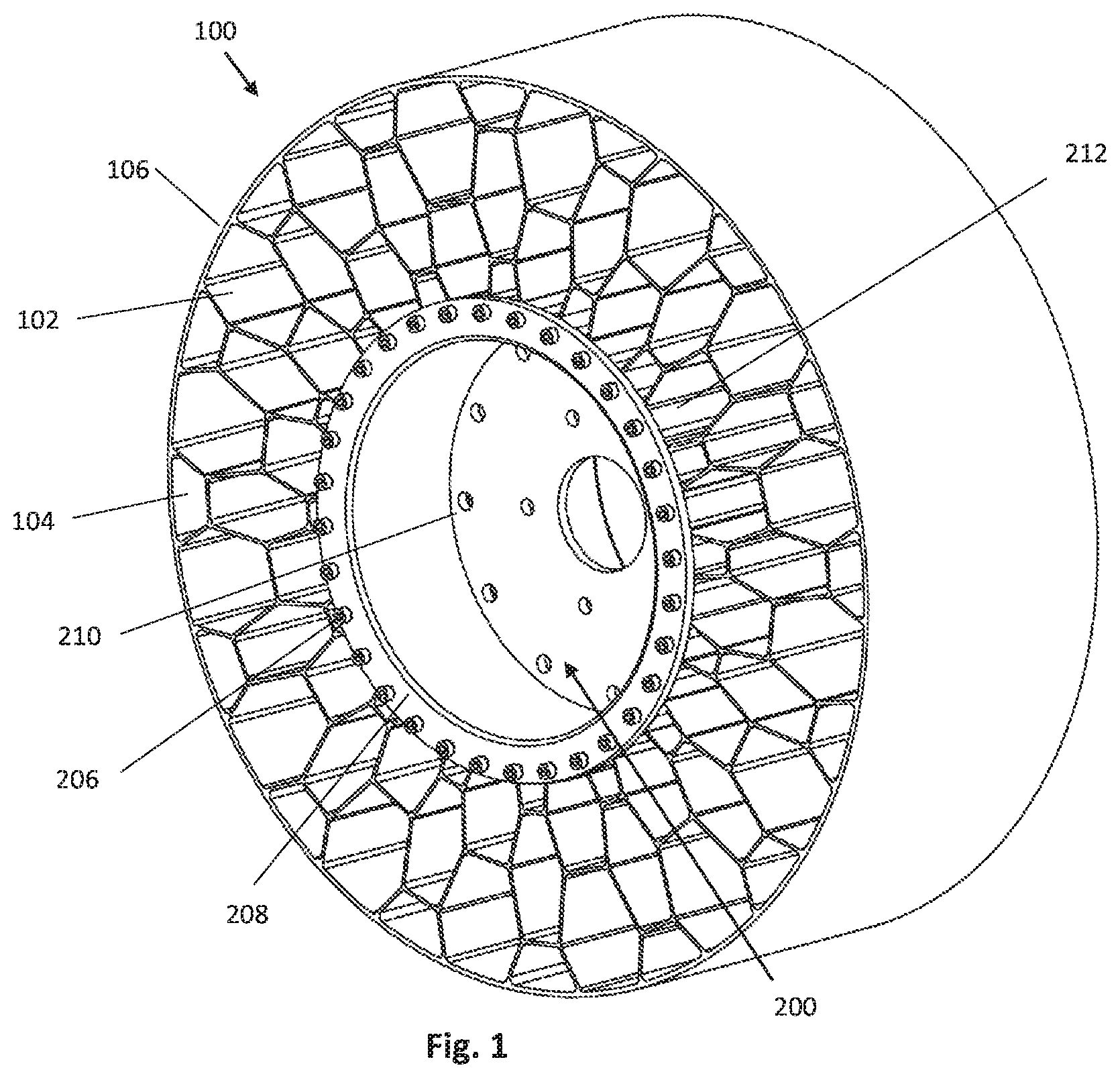 Patent US11772423 — Reusable rim for non-pneumatic tires — Figure 1
