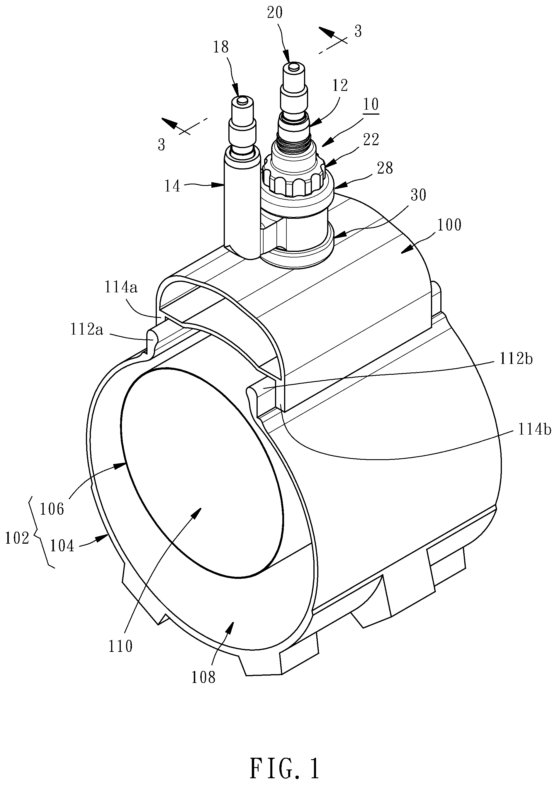 Patent US11772435 — Valve assembly for tires — Figure 1