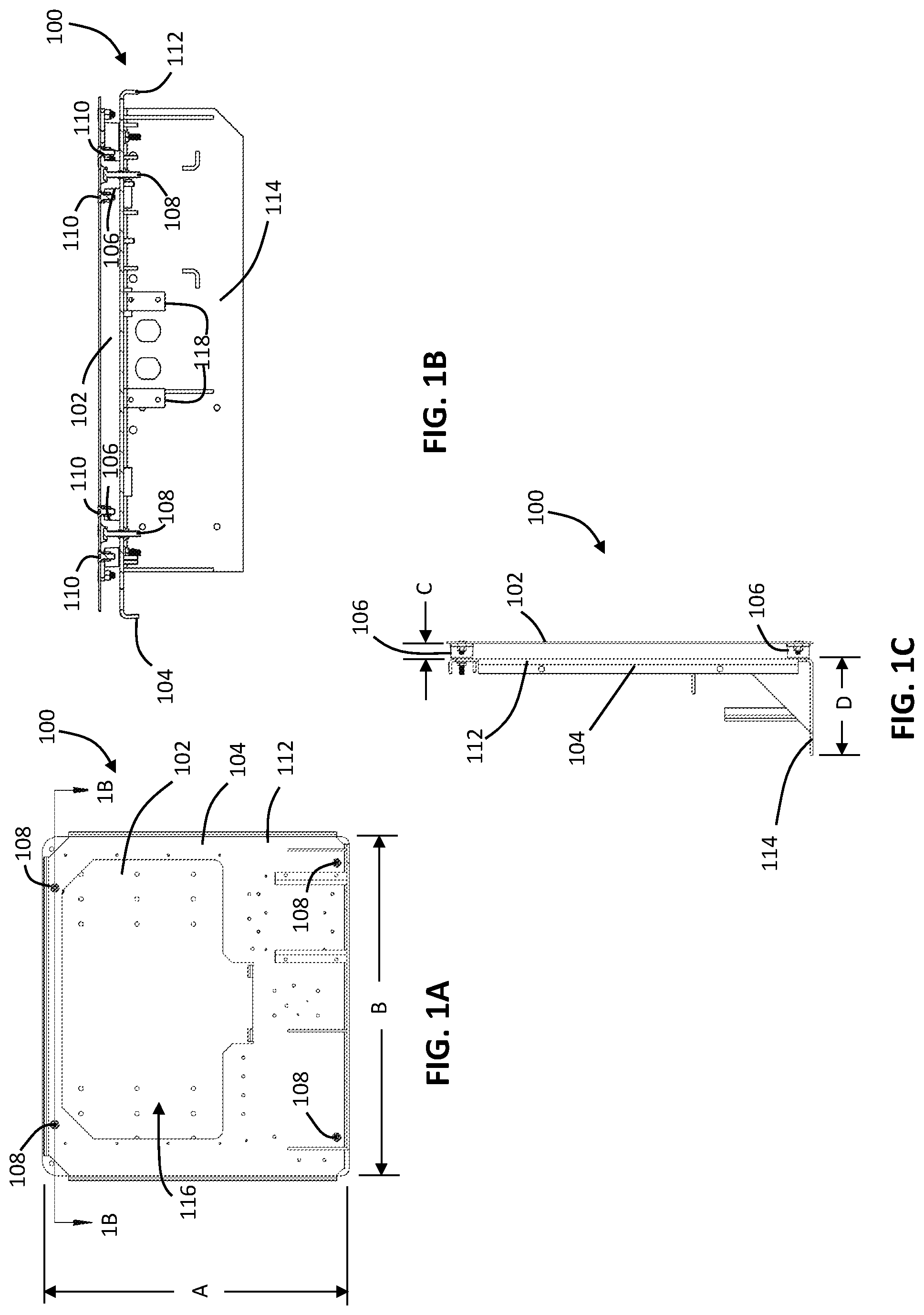 Patent US11772447 Figure 1 – Universal mounting plate for an auxiliary air conditioning system