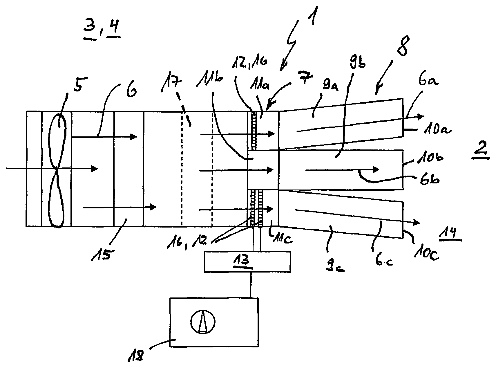 Patent US11772456 — Air conditioning system — Figure 1