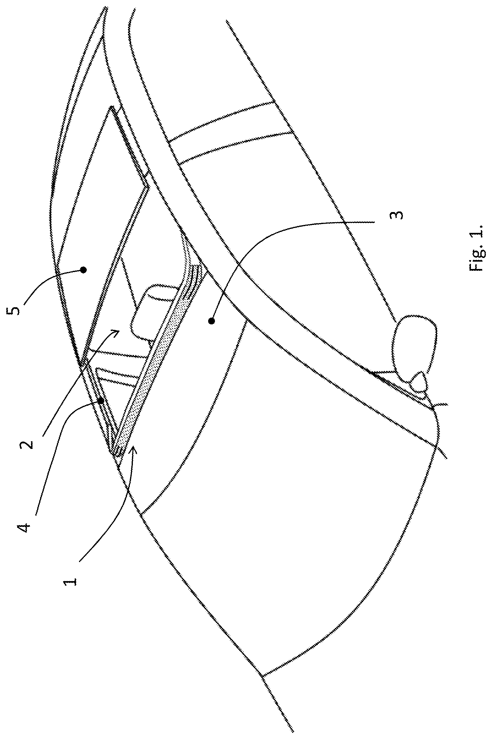 Patent US11772470 — Wind deflector assembly — Figure 1