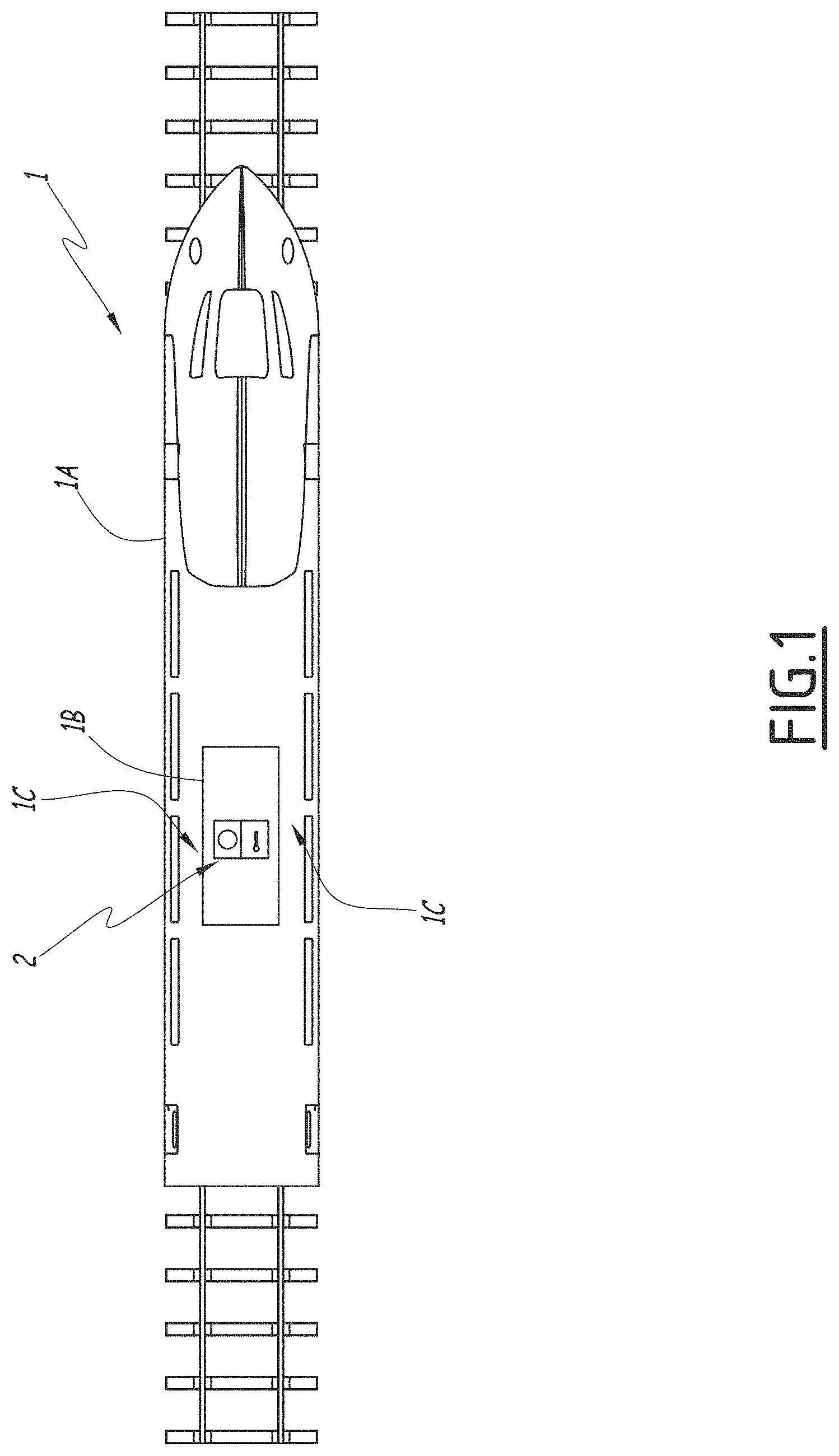 Patent US11772494 — Electric switching device for a railway vehicle and railway vehicle comprising such a device — Figure 1
