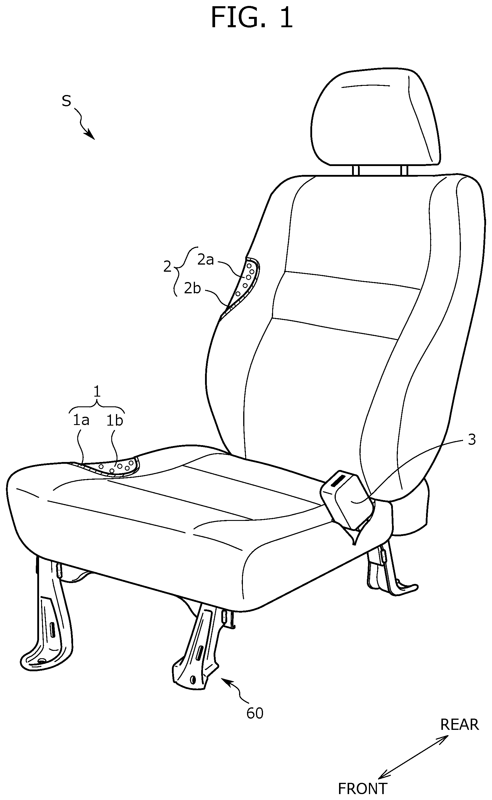 Patent US11772516 — Conveyance seat — Figure 1