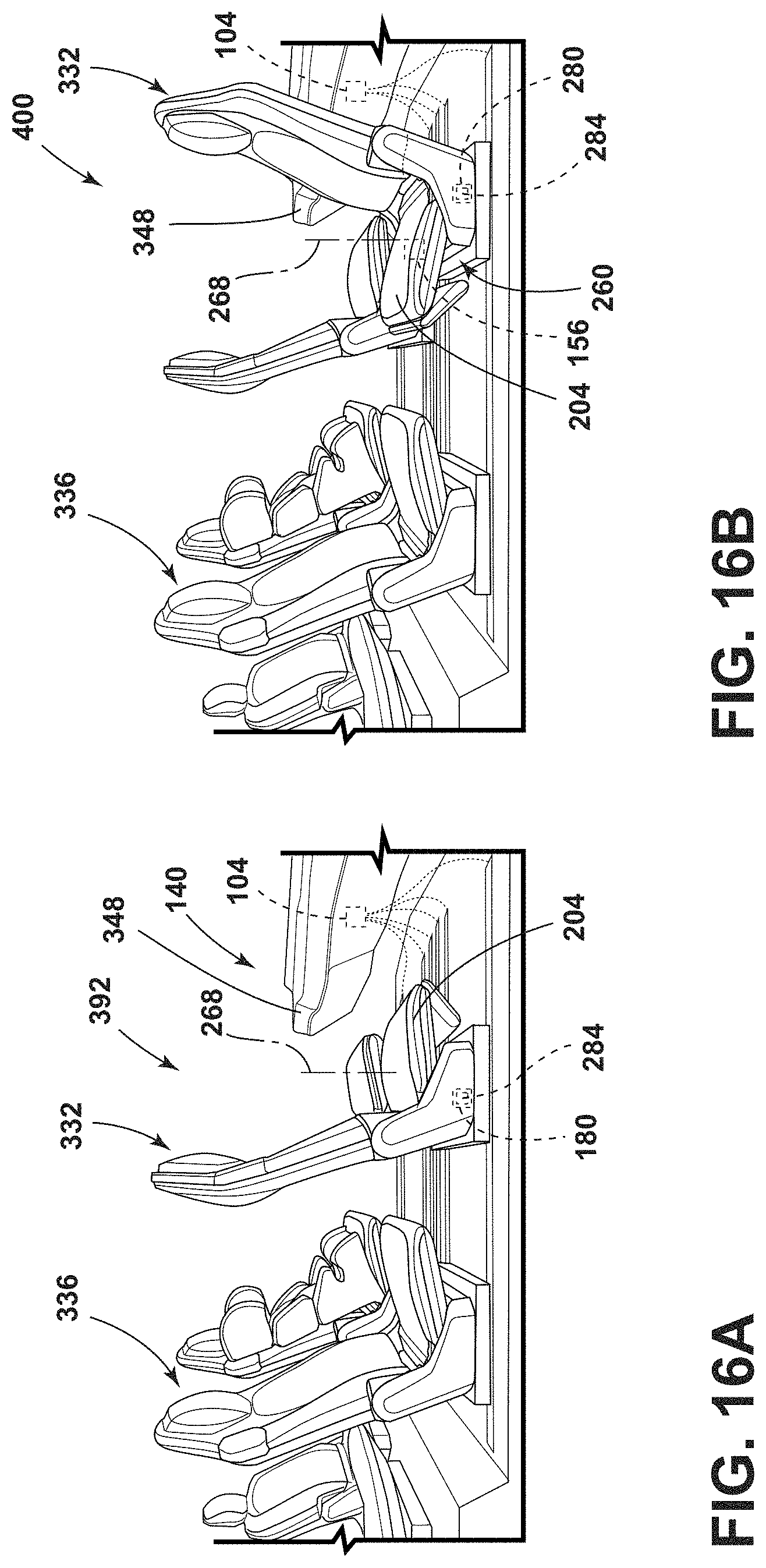 Patent US11772520 Figure 16 – Remote notification and adjustment of a passenger compartment arrangement