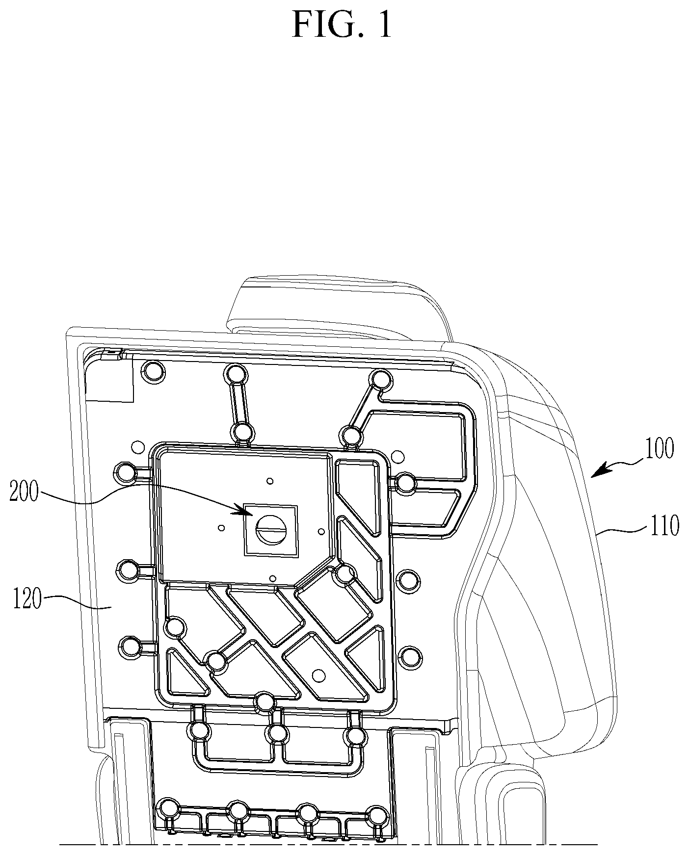 Patent US11772530 — Vehicle seat for mounting child seat — Figure 1