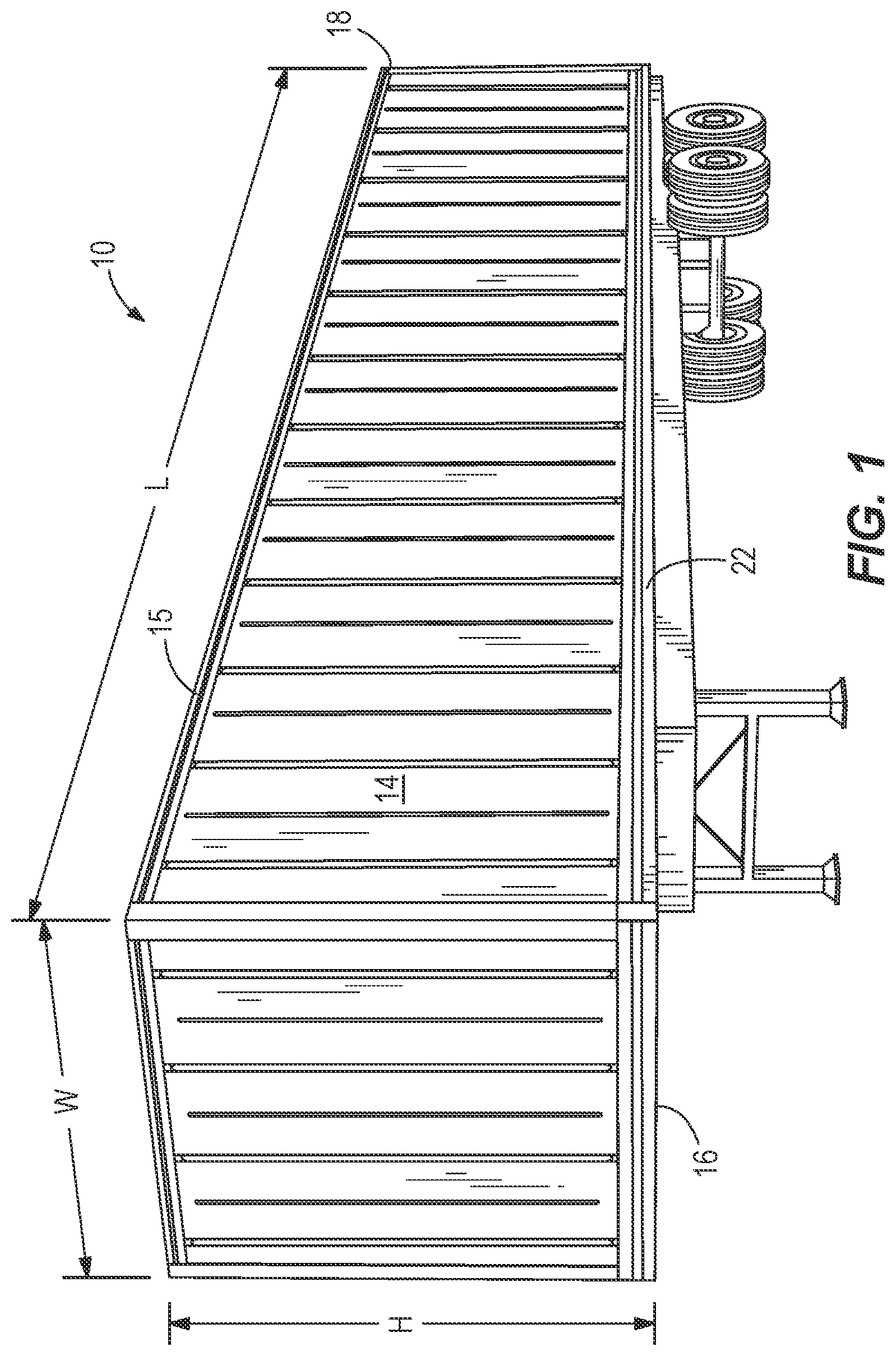 Patent US11772541 Figure 1 – Cargo body wall with logistics tracks