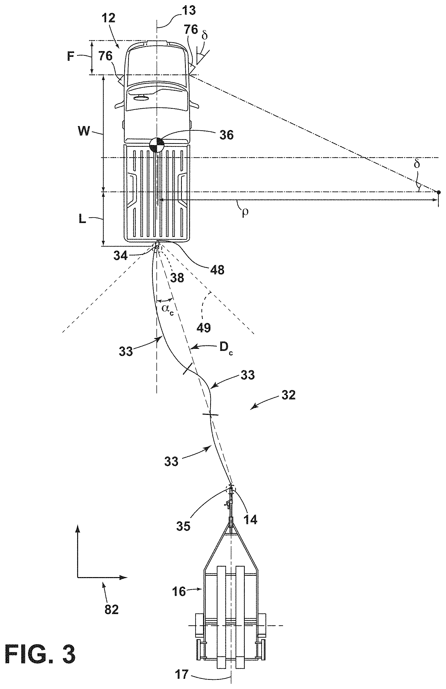 Patent US11772557 Figure 3 – Guided coaching for vehicle positioning to operate an automated hitching feature
