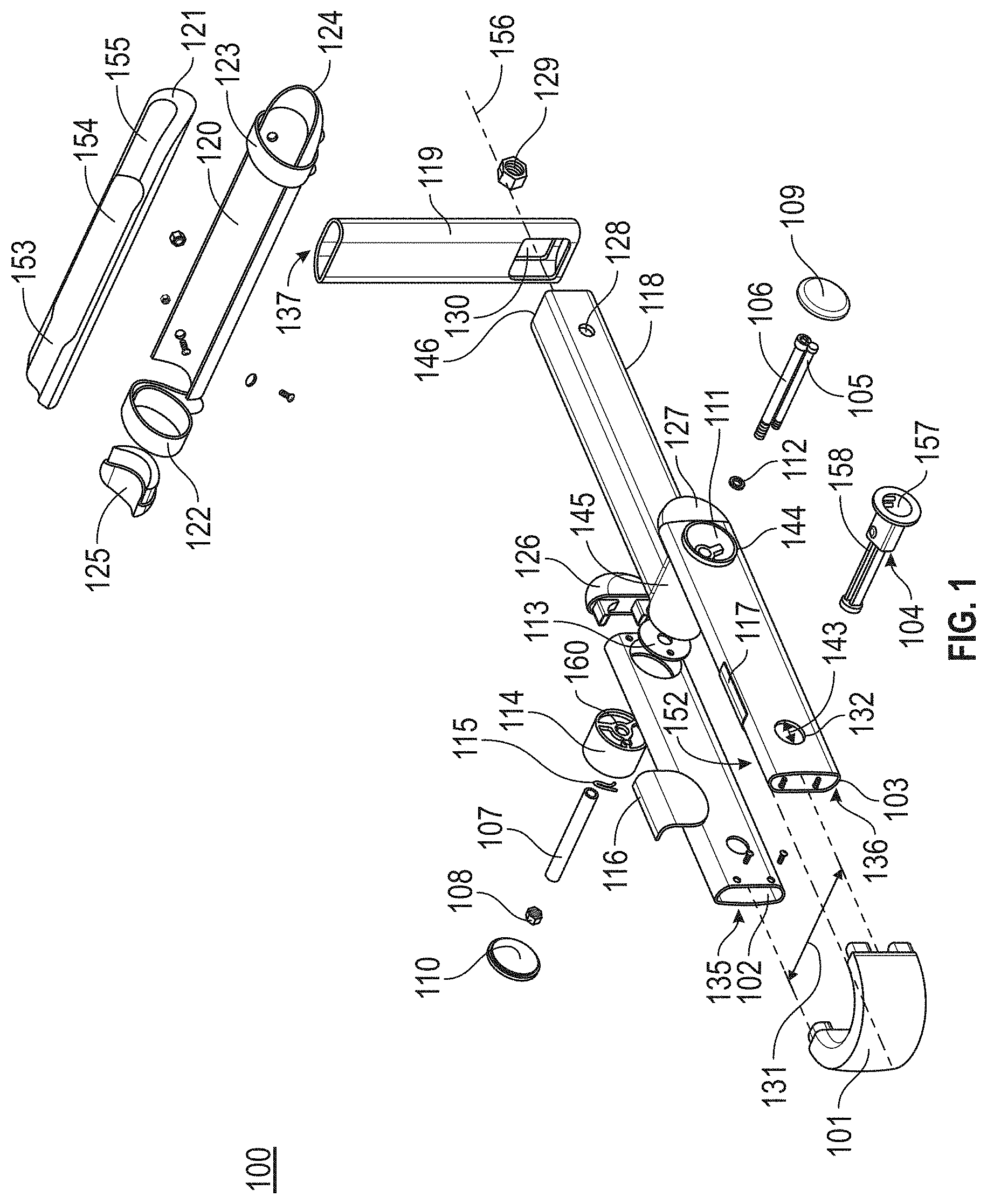 Patent US11772568 — System for transporting child stroller — Figure 1