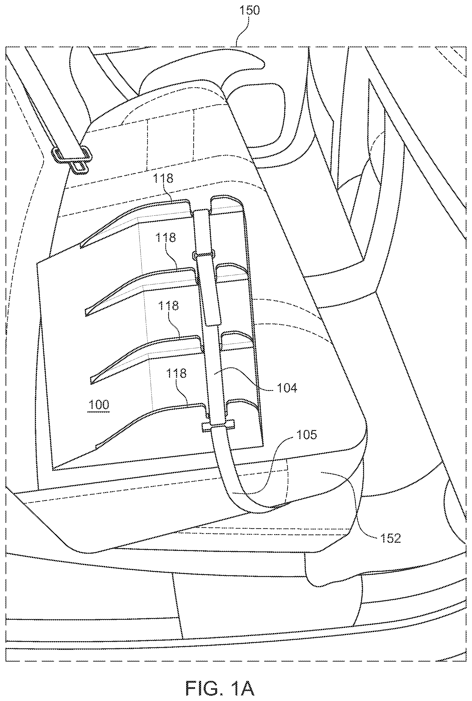 Patent US11772571 — Ski rack for interior of vehicle — Figure 1