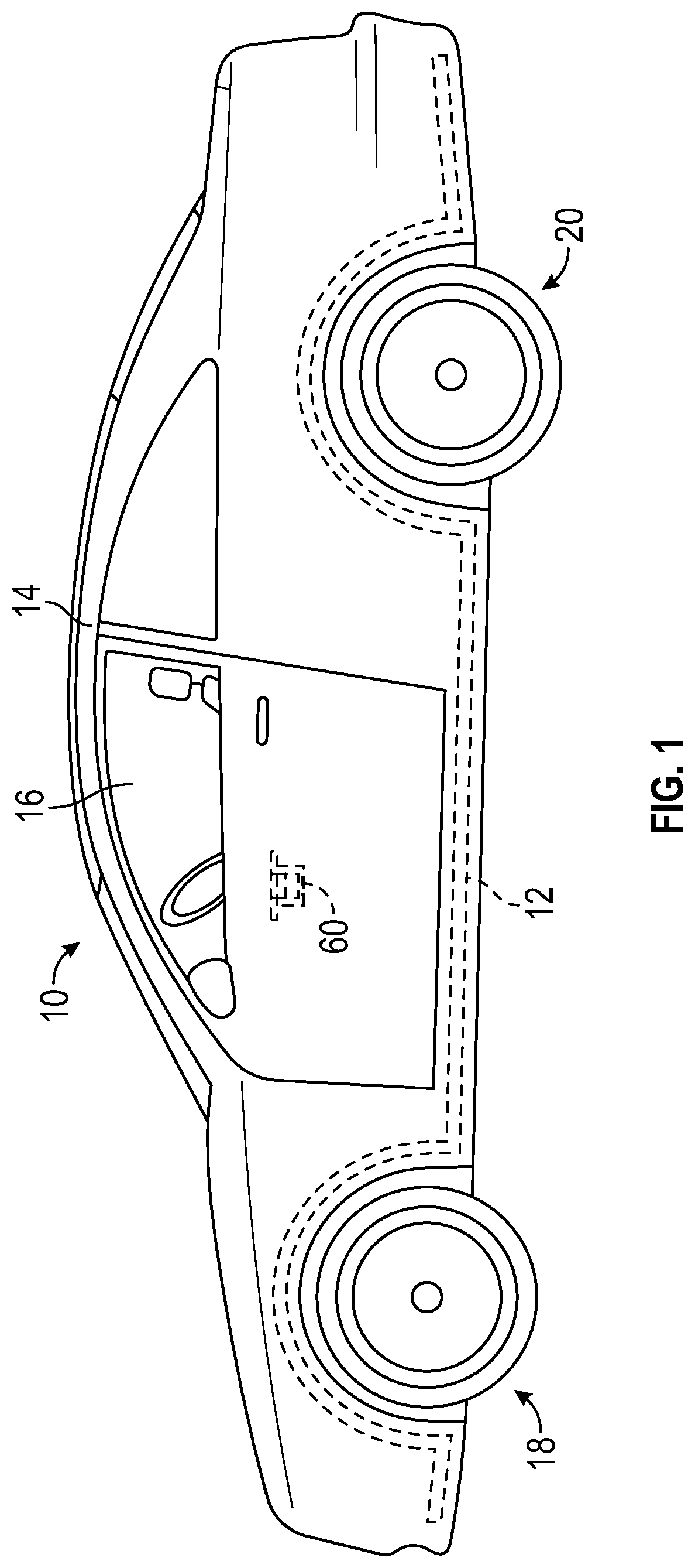 Patent US11772577 — Serviceable shoe-clip fastener for vehicle trim attachment — Figure 1