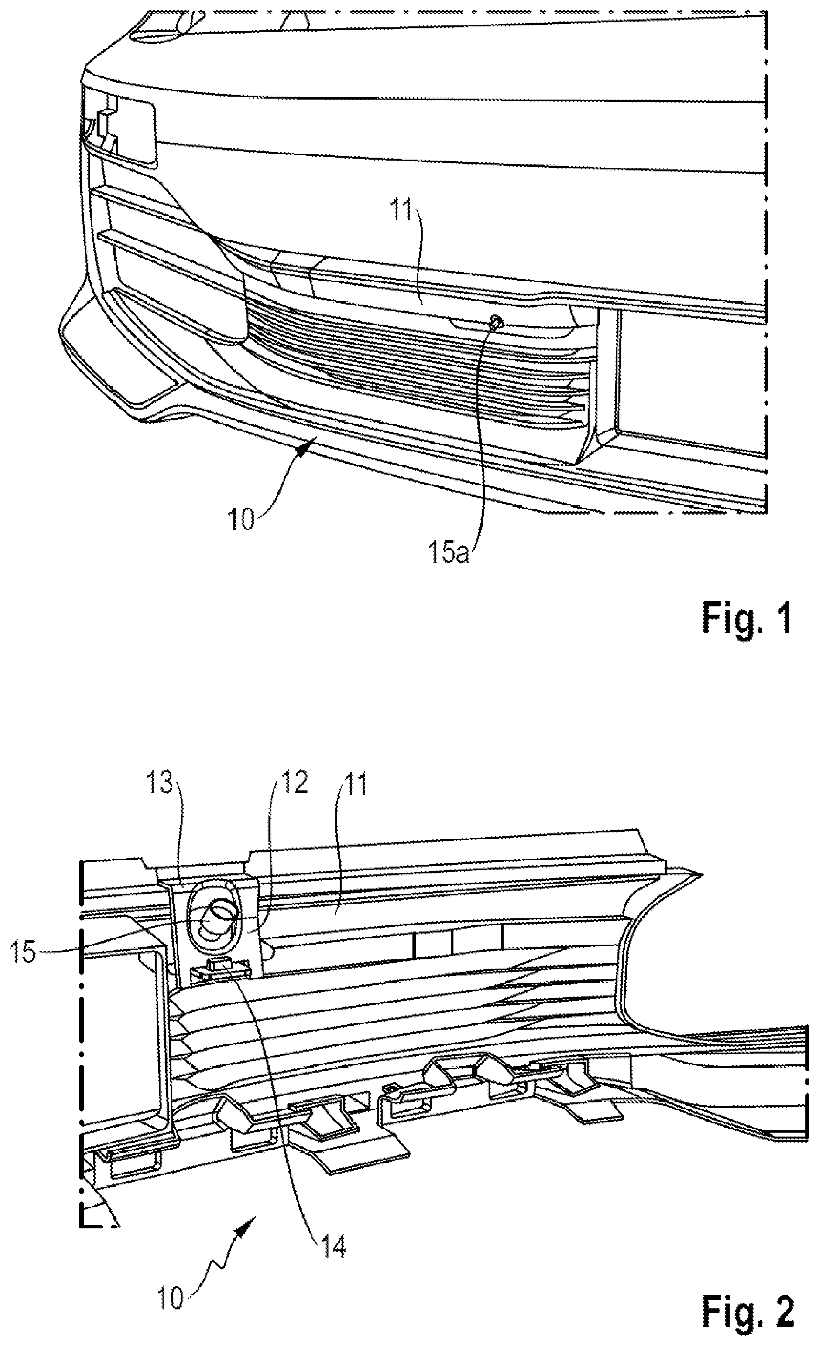 Patent US11772588 — Front panel part of a motor vehicle, and motor vehicle — Figure 1