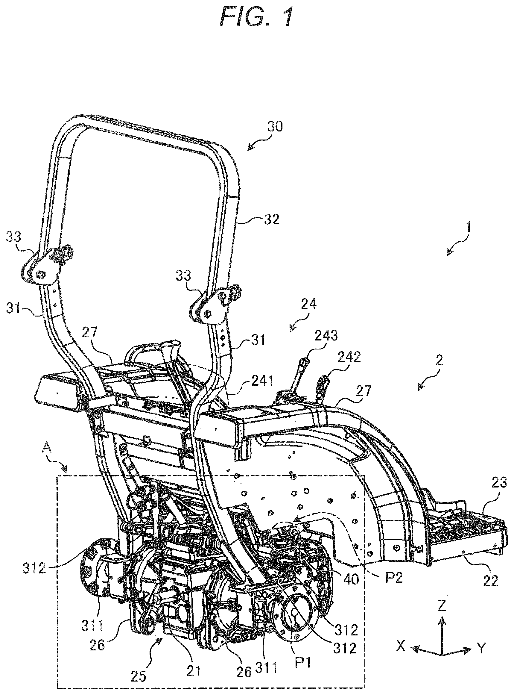 Patent US11772590 — Work vehicle — Figure 1