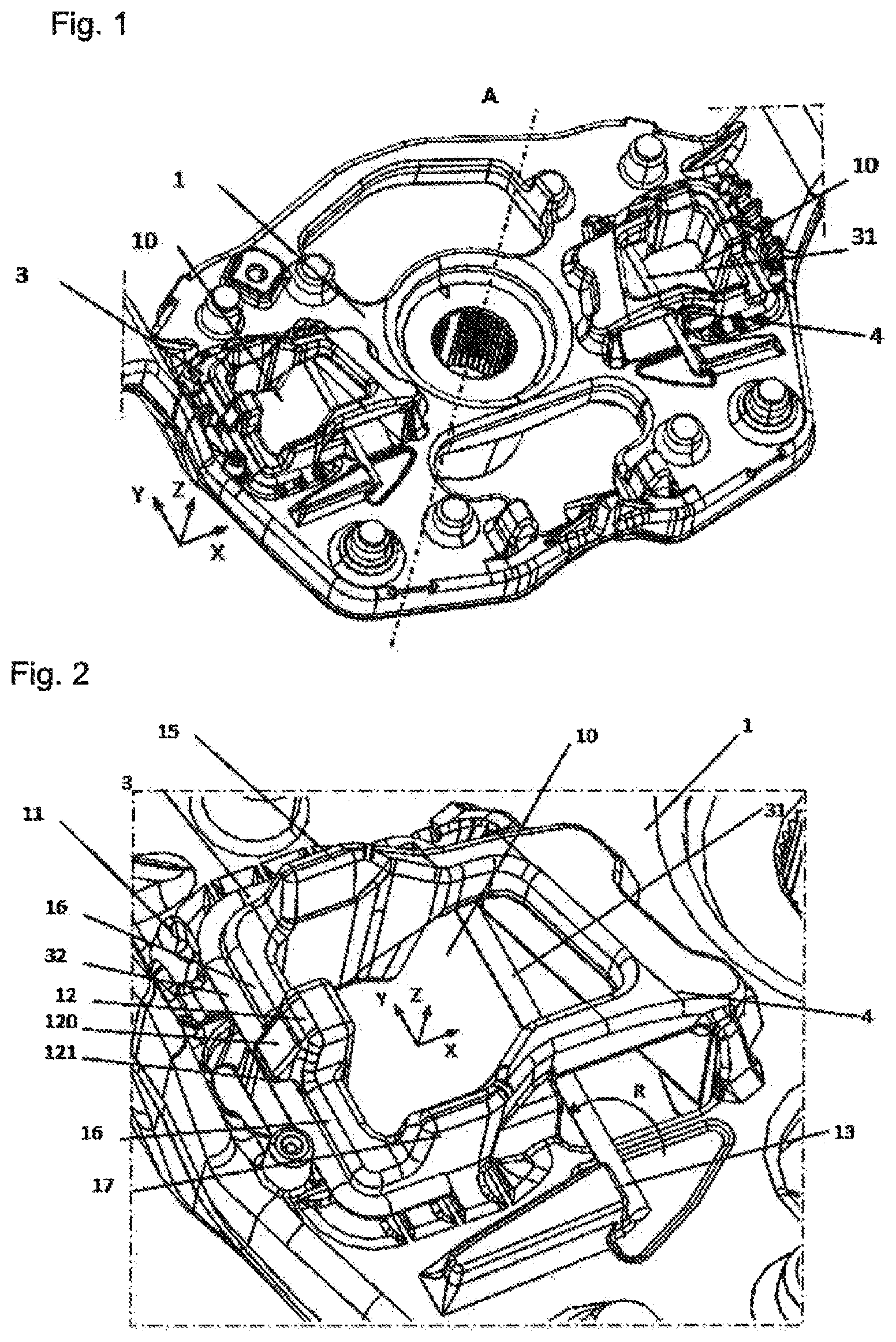 Patent US11772591 — Device for removably mounting an airbag module on a steering wheel — Figure 1