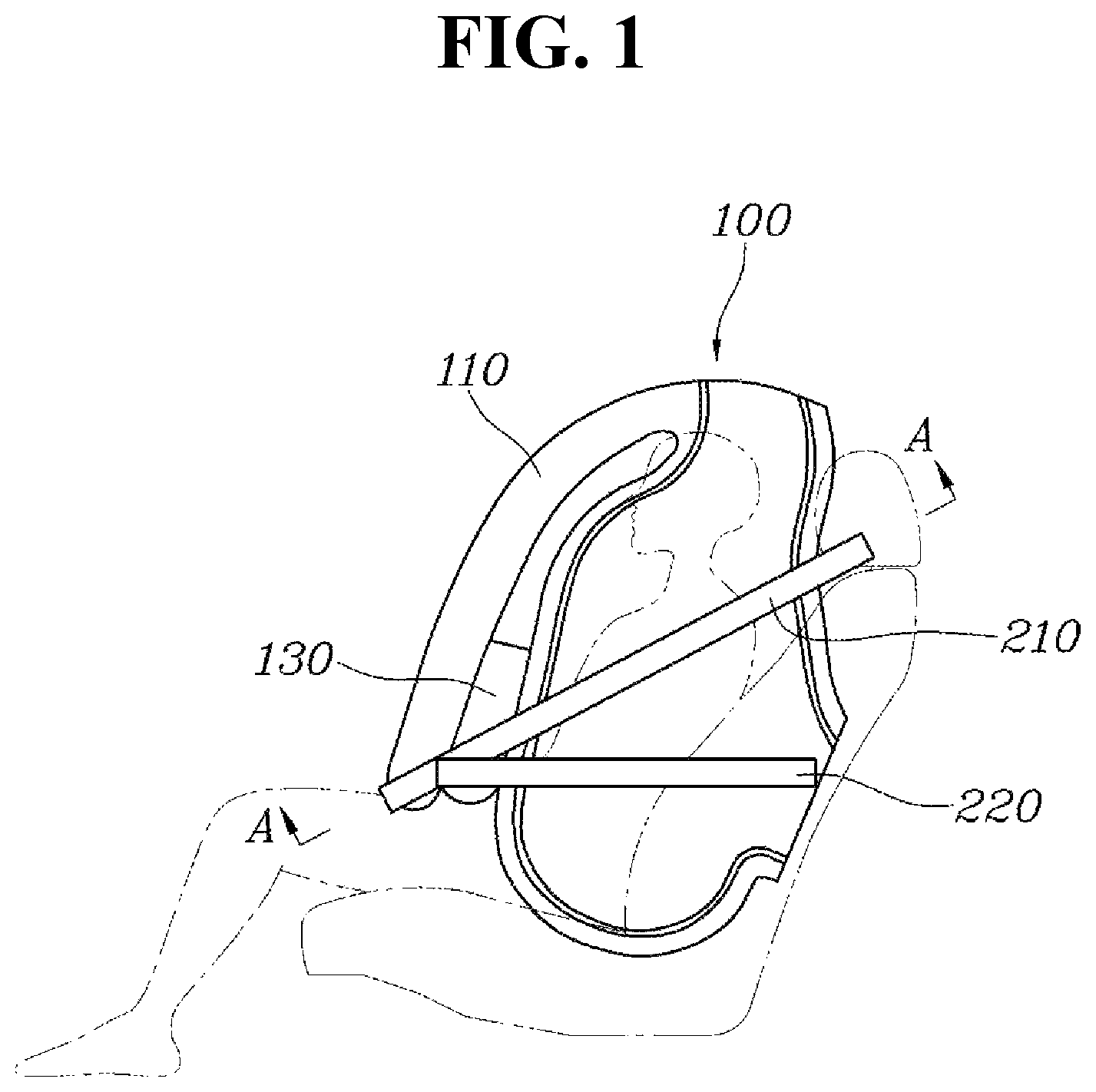 Patent US11772592 — Seat airbag device for vehicle — Figure 1
