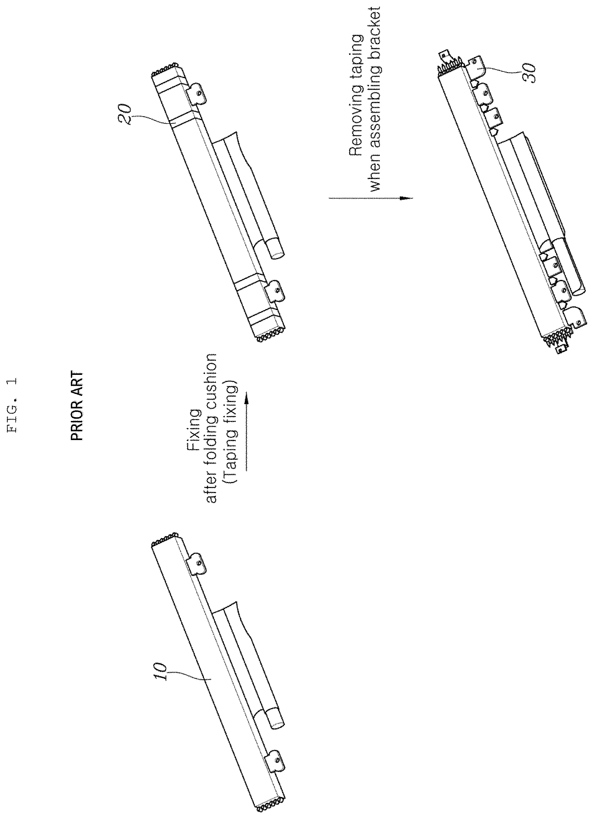 Patent US11772594 — Vehicle roof airbag with binding parts — Figure 1