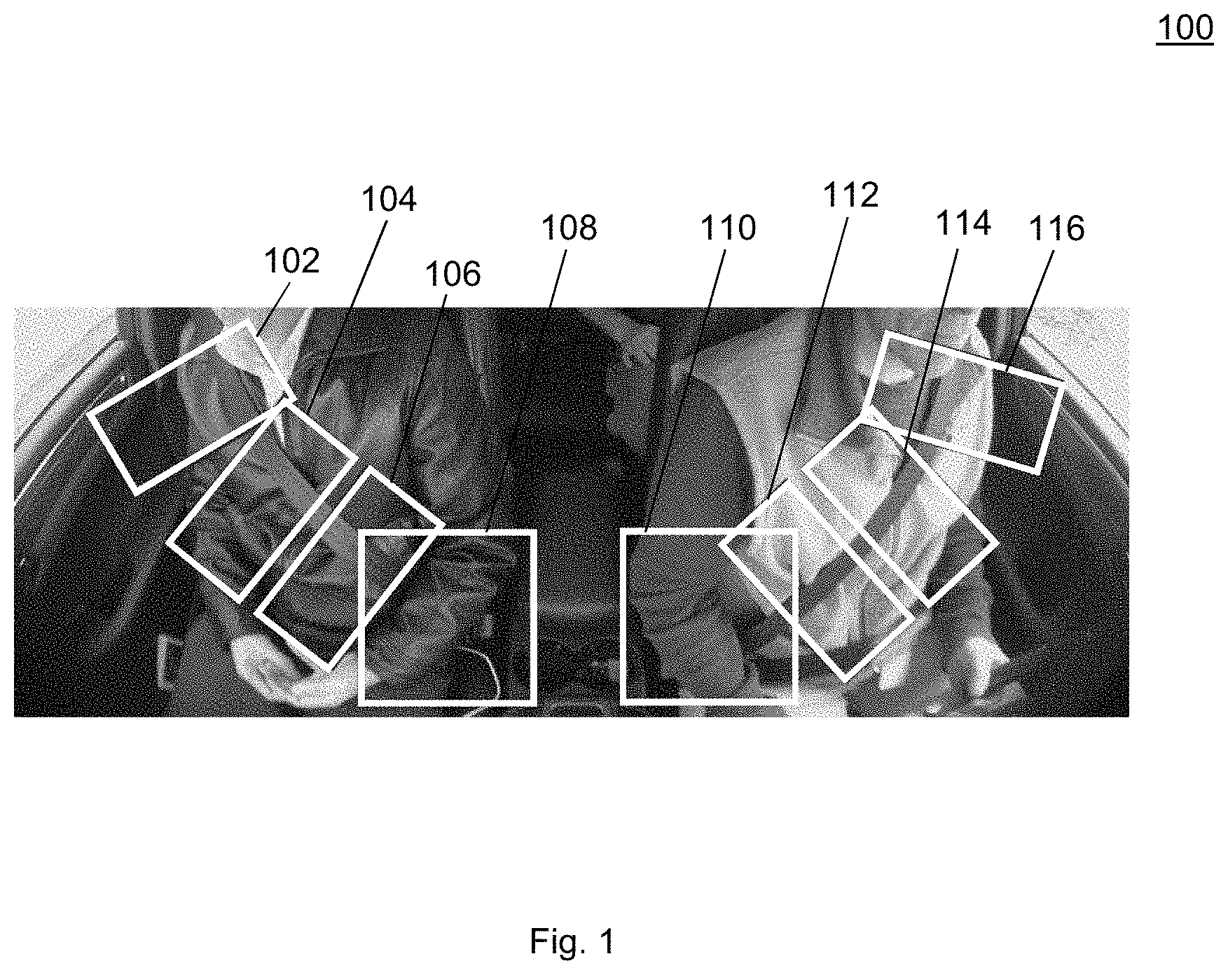 Patent US11772599 Figure 1 – Methods and systems for detecting whether a seat belt is used in a vehicle