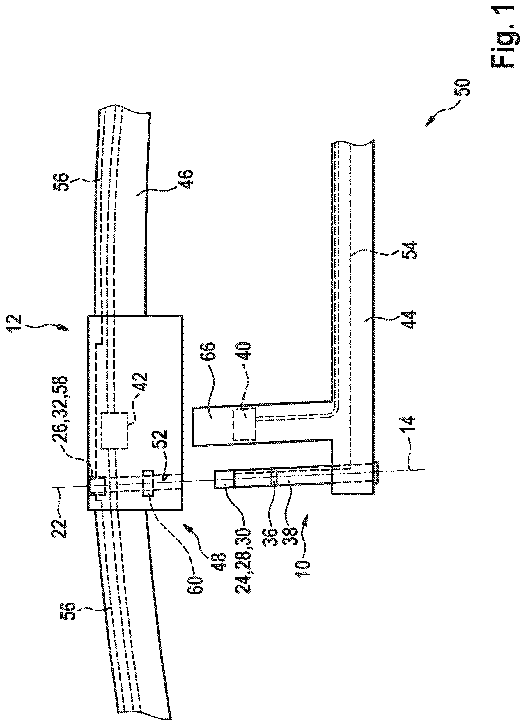 Patent US11772611 Figure 1 – Wiper device and windscreen wiper system having at least one wiper device