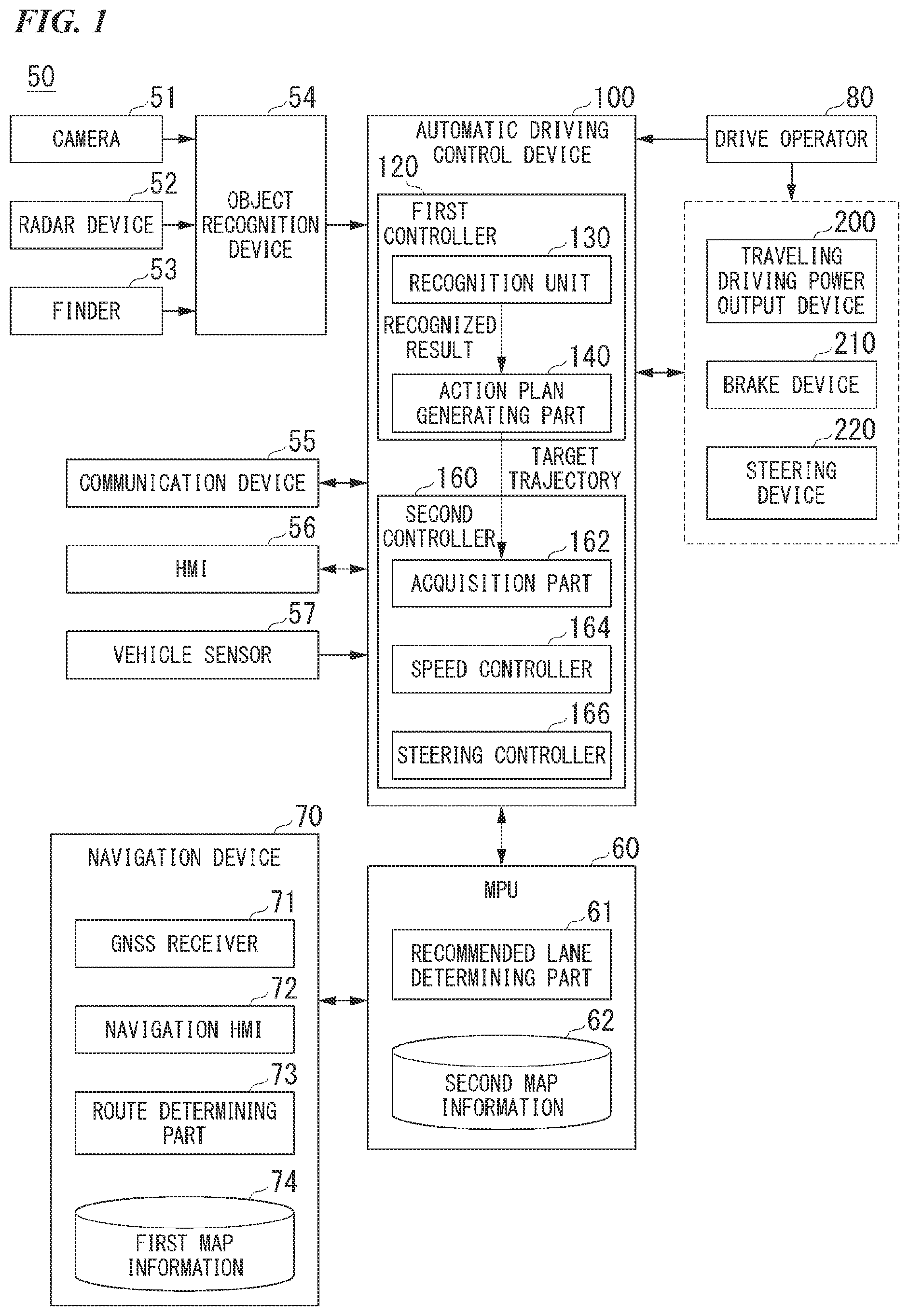 Patent US11772614 — Drive assistance device for saddle type vehicle — Figure 1