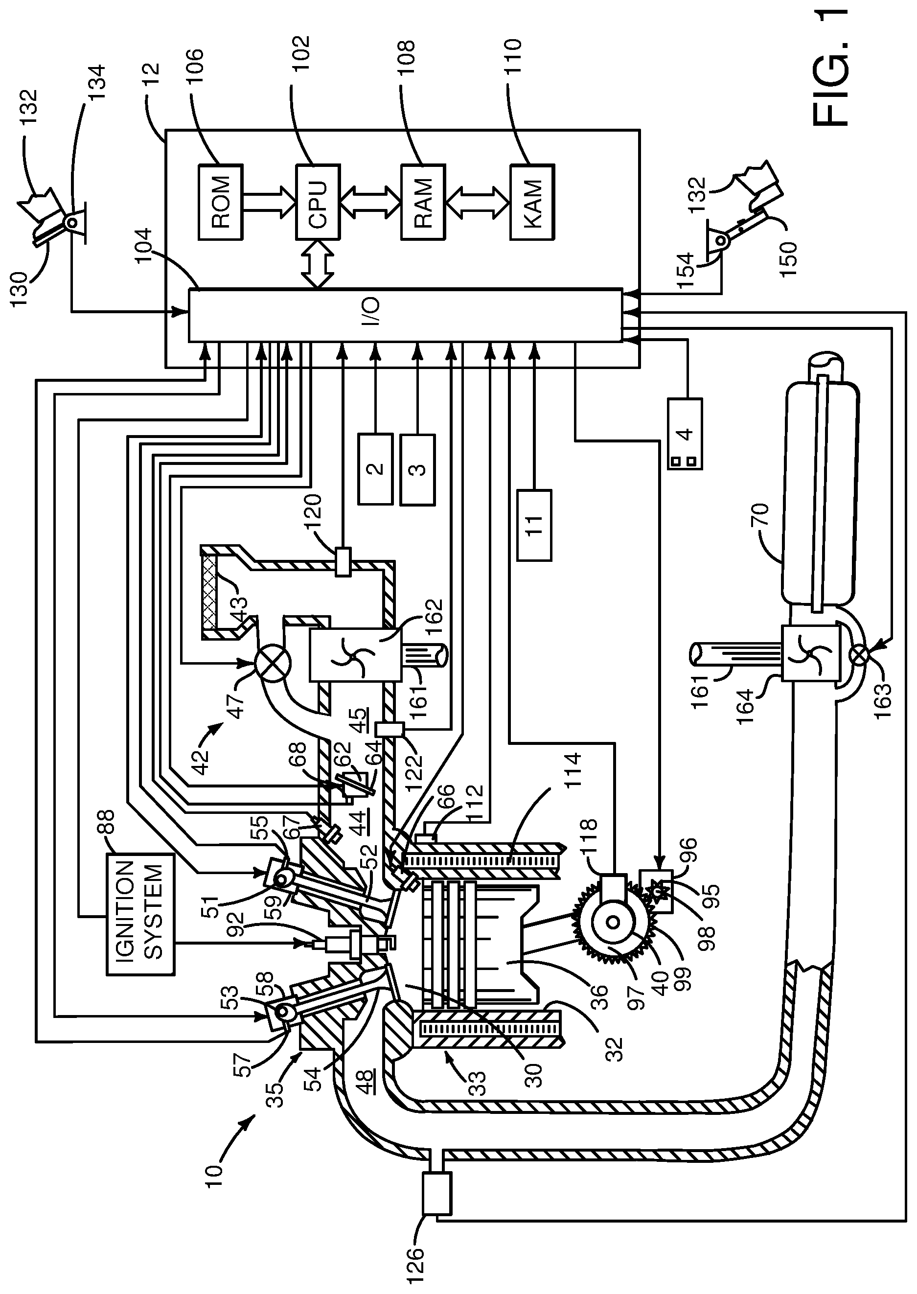 Patent US11772627 — Methods and system to prepare a disconnect clutch for starting an engine — Figure 1