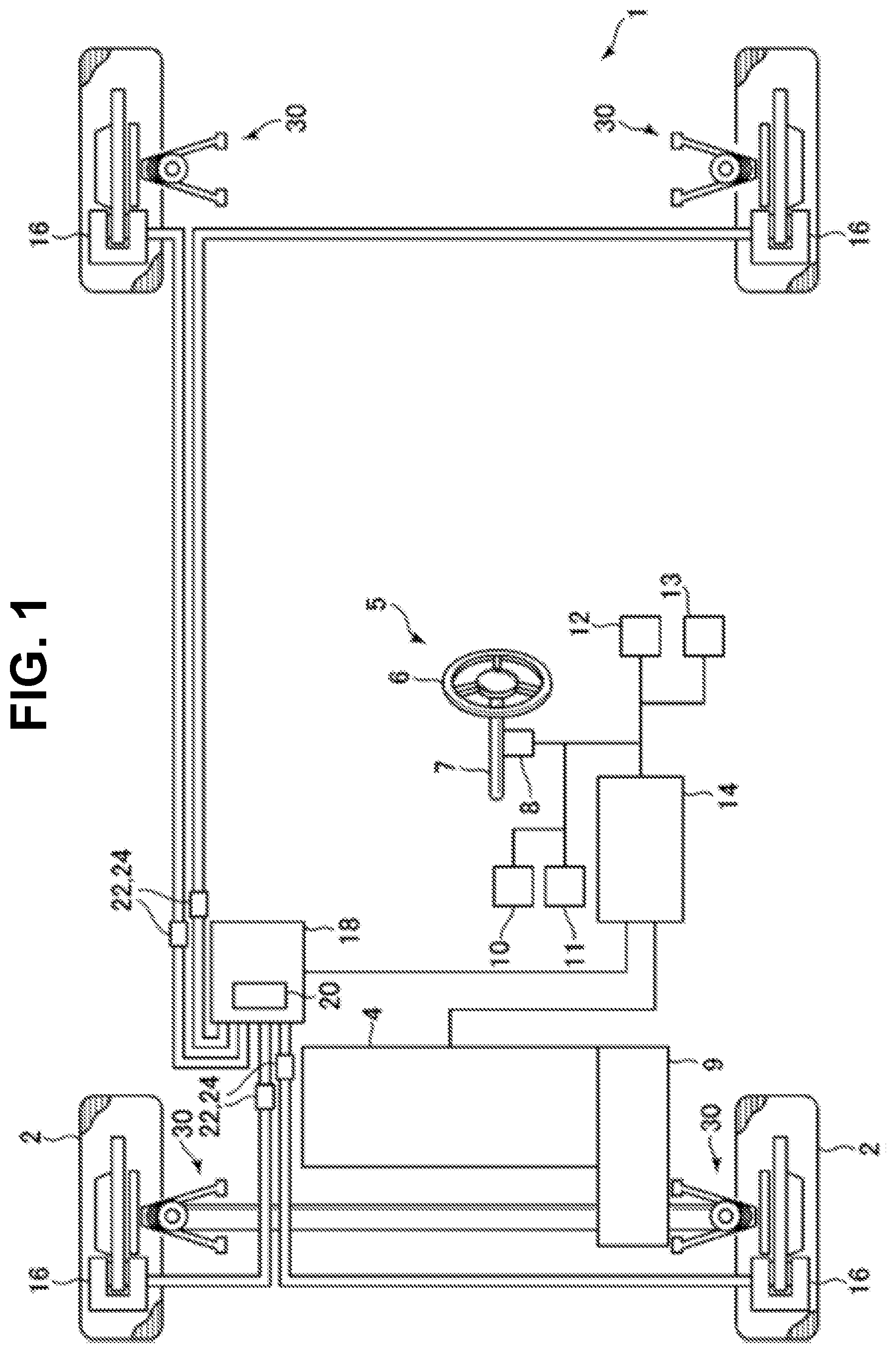 Patent US11772633 — Vehicle control method, vehicle system, and vehicle control apparatus — Figure 1