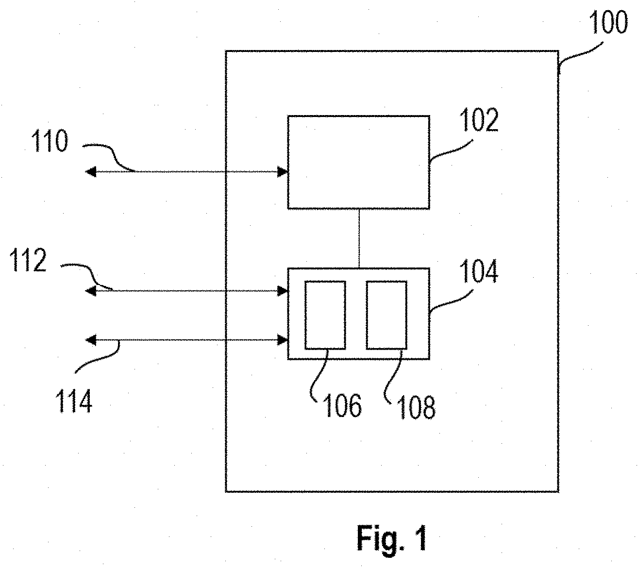 Patent US11772635 Figure 1 – Automated parking assist system for parking a vehicle in a parking spot
