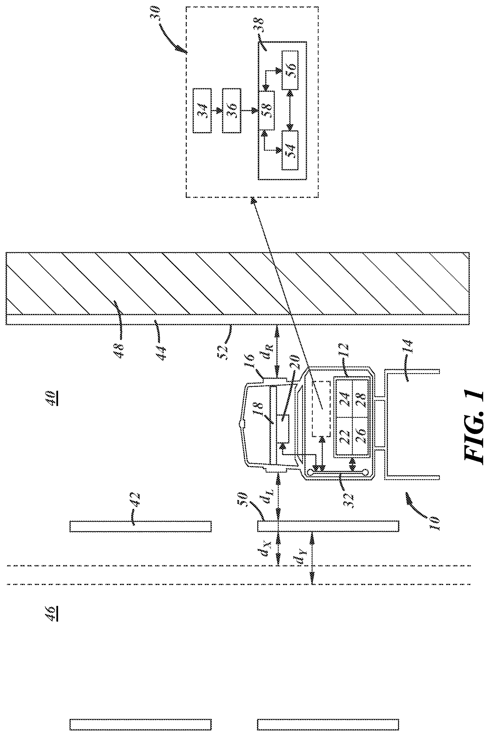 Patent US11772648 — Lane keep assistance based on rate of departure — Figure 1