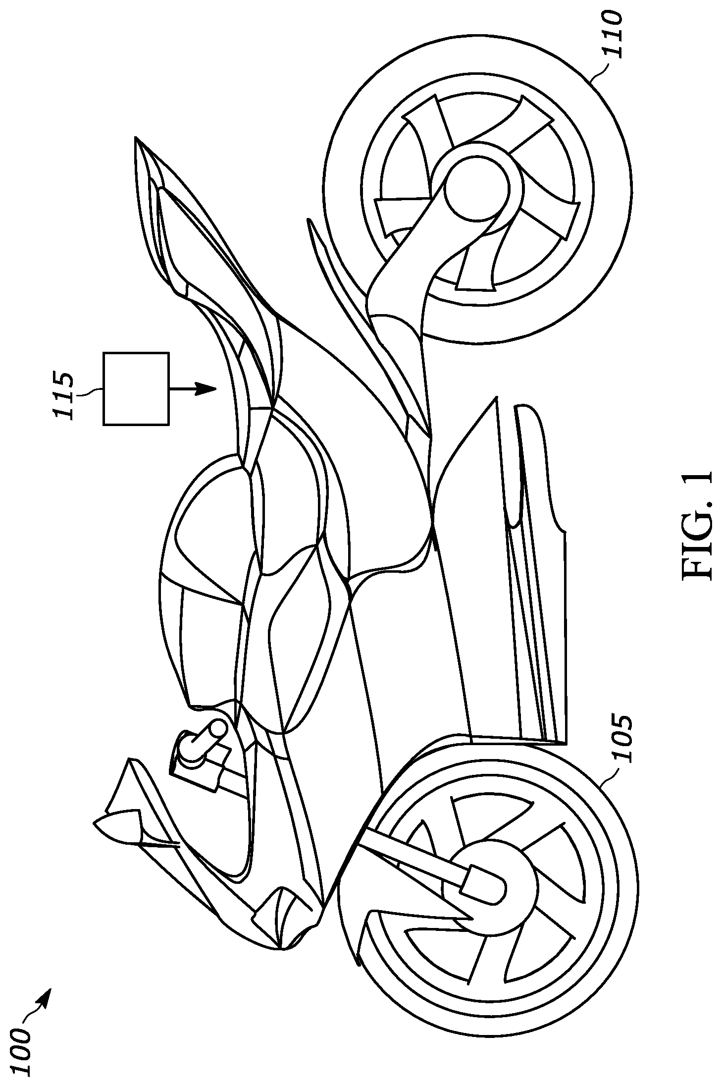 Patent US11772662 — Dynamic mass estimation for two and three wheeled vehicles — Figure 1