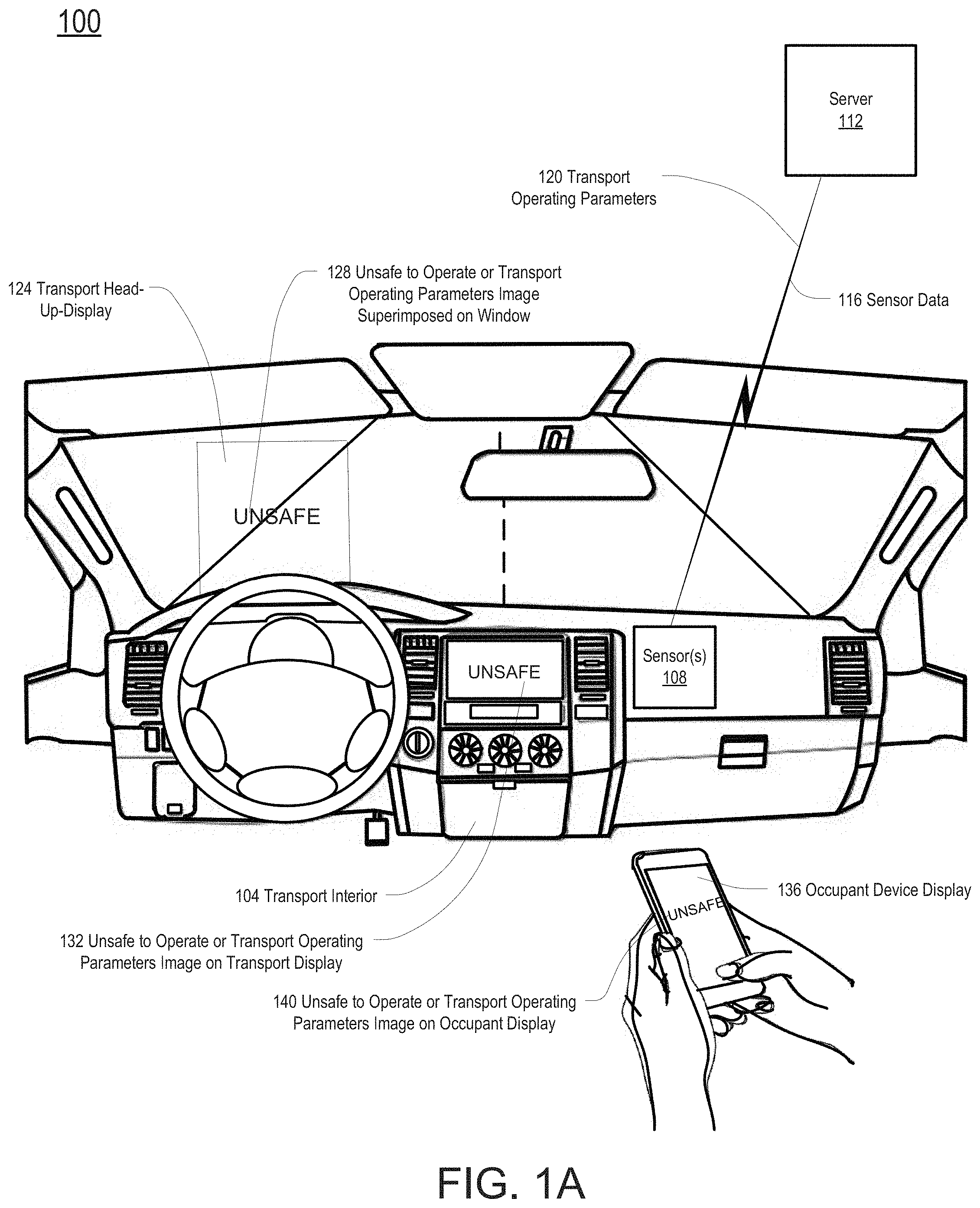 Patent US11772672 — Unsafe transport operation — Figure 1