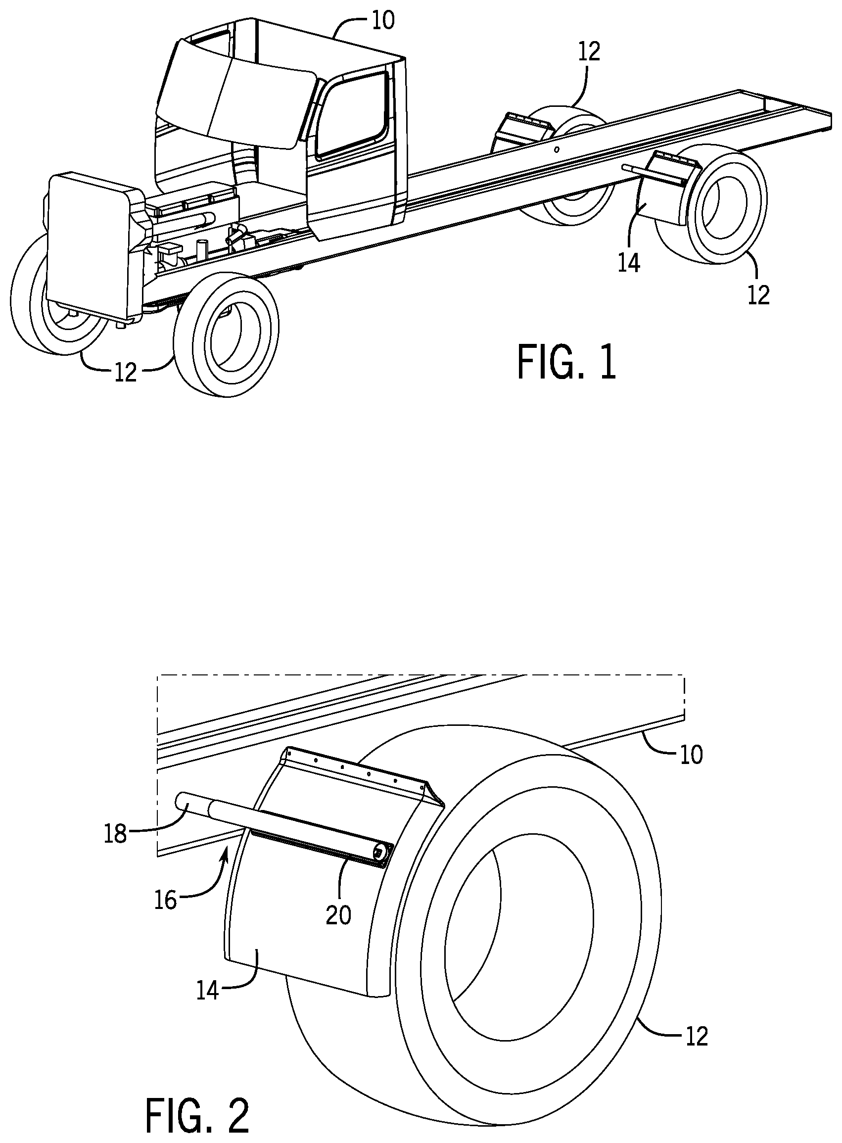 Patent US11772711 — Fender support arm with bolt-retaining strip — Figure 1