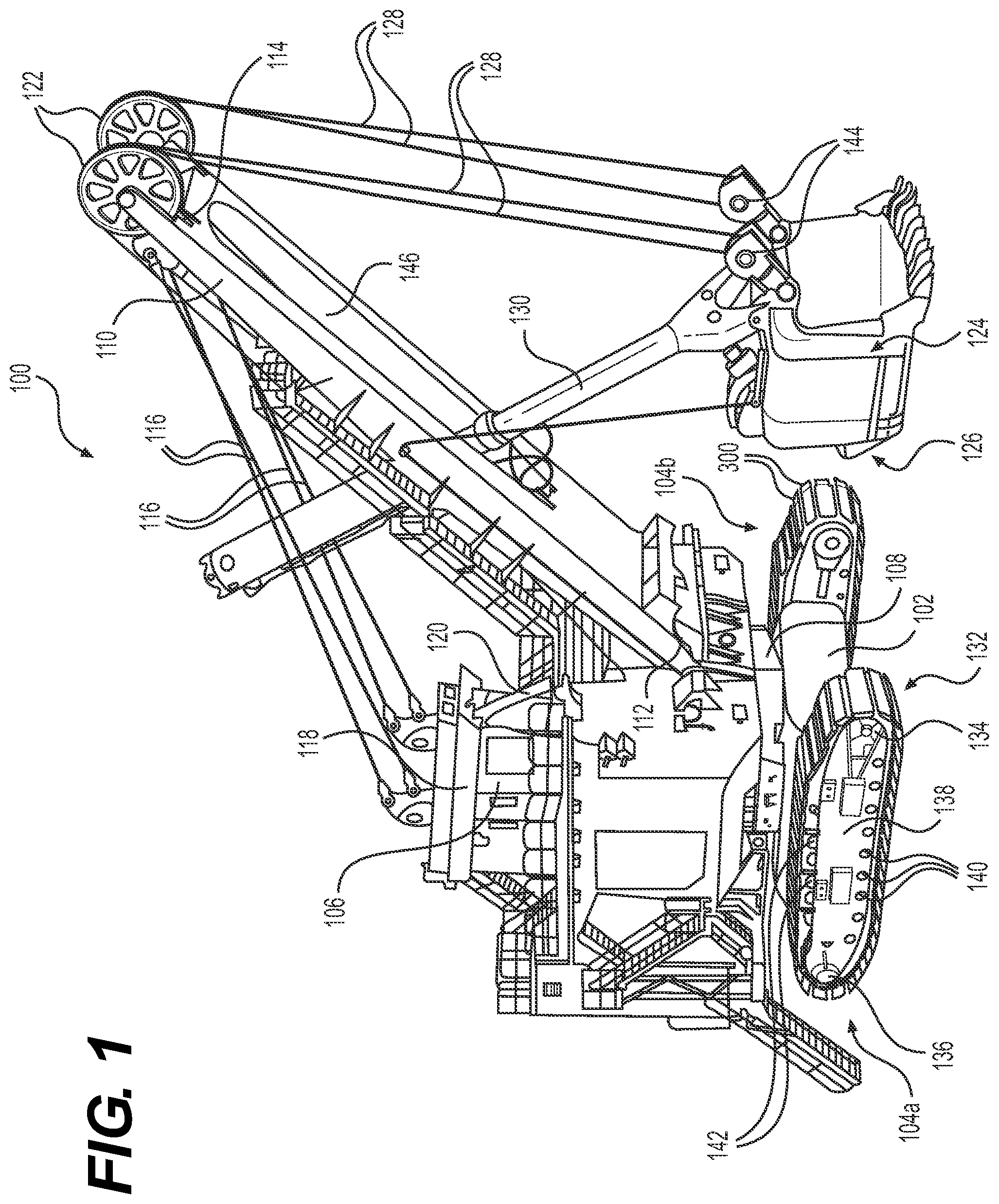Patent US11772724 — Track pin and bushing retention design for a track chain — Figure 1