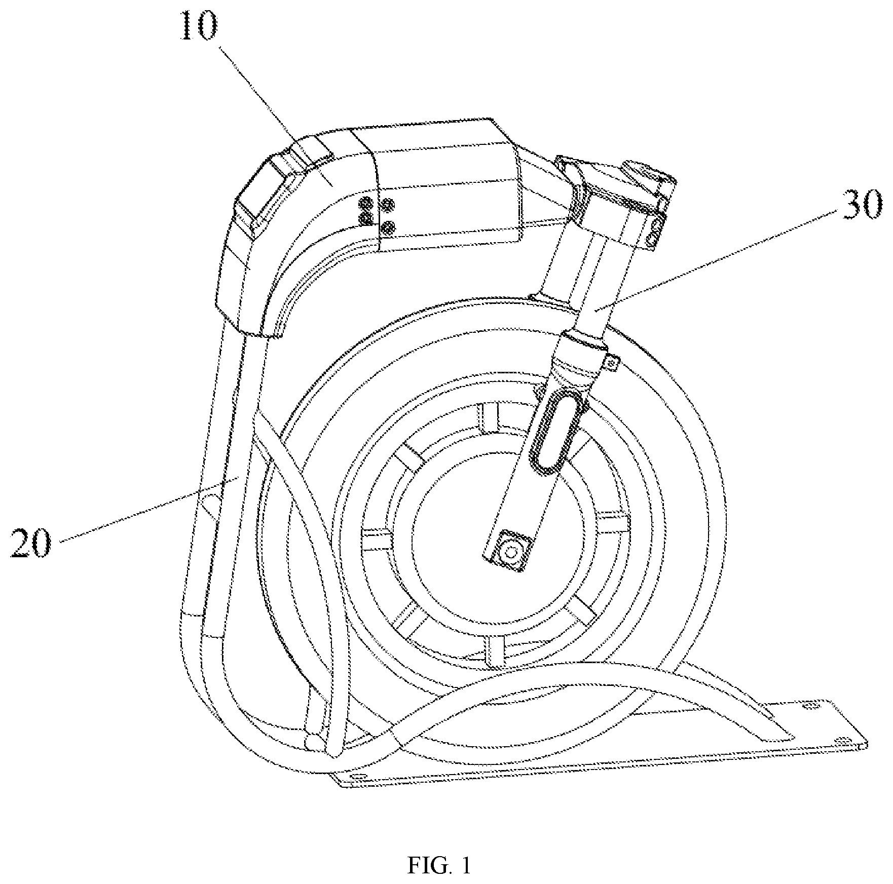 Patent US11772729 Figure 1 – Electric bicycle parking pile and parking lock structure thereof