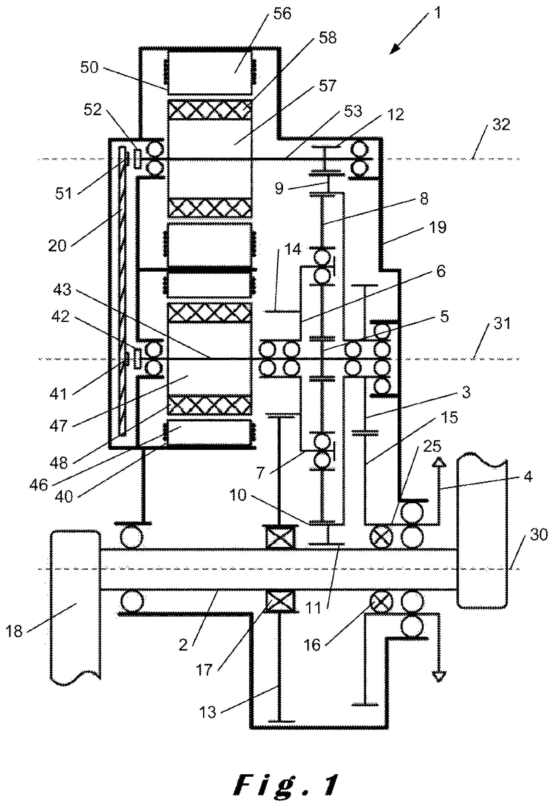 Patent US11772740 — Power train for a pedal vehicle — Figure 1