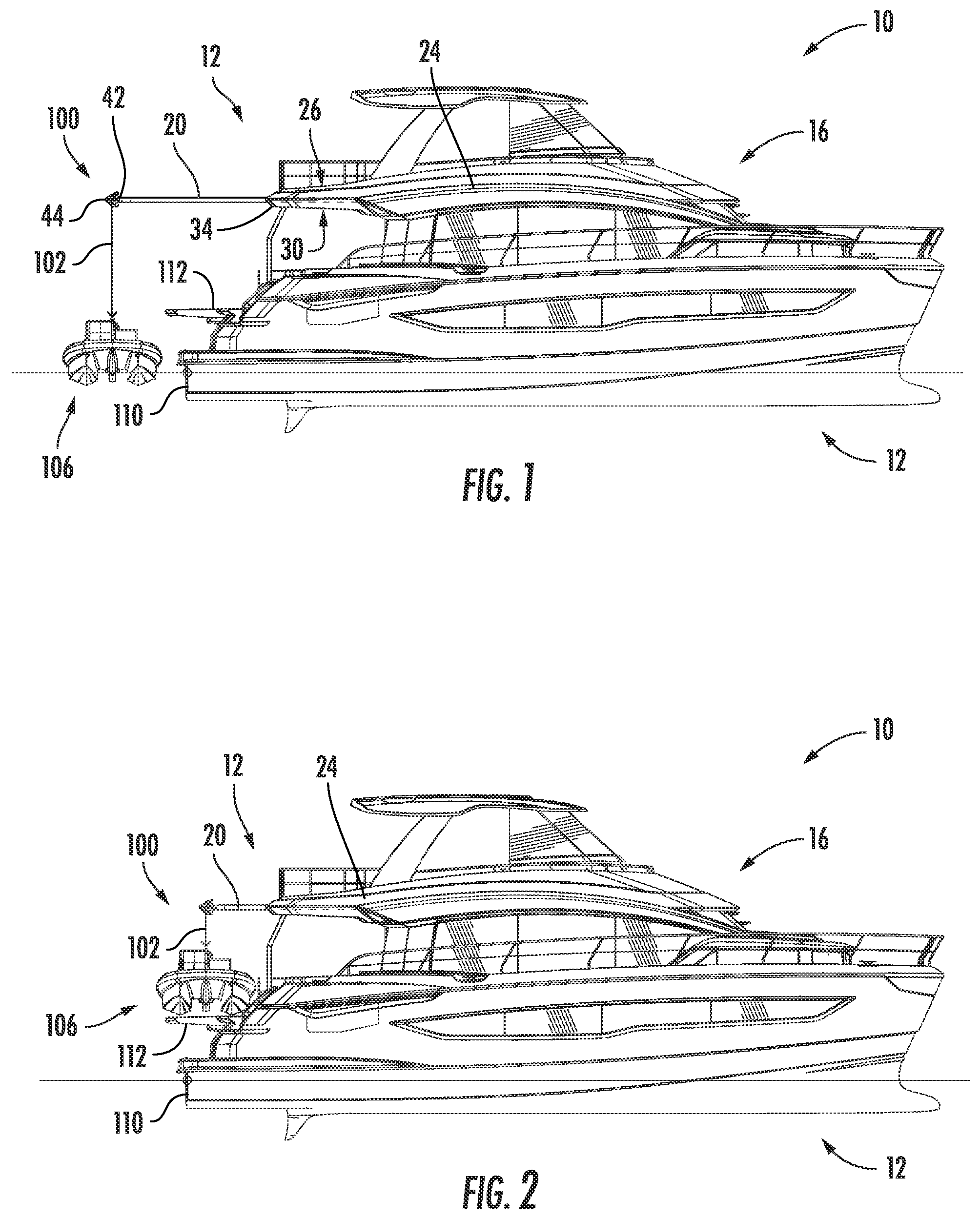 Patent US11772750 — Retractable davit assembly and related methods — Figure 1