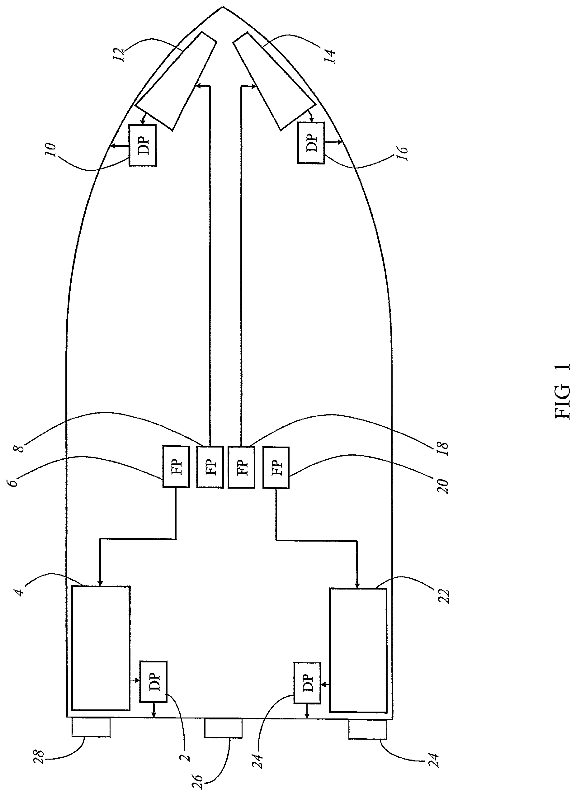 Patent US11772756 — Wakeboat with dynamic wave control — Figure 1