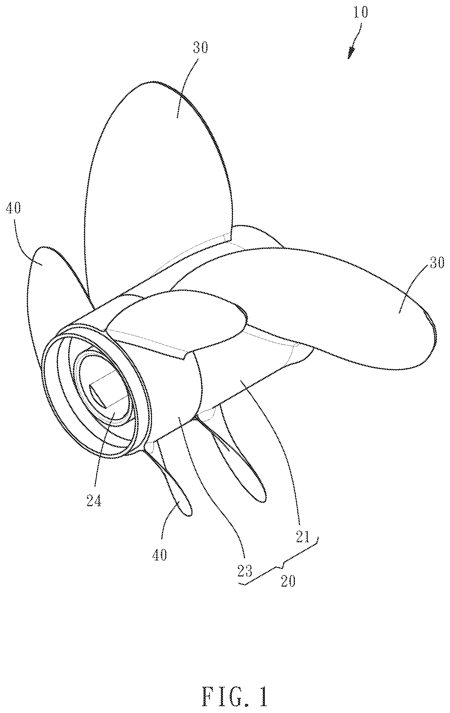 Patent US11772763 — Marine accelerating propeller — Figure 1