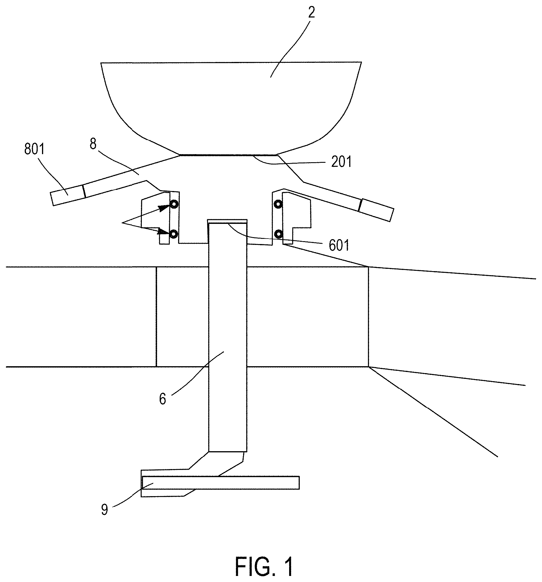 Patent US11772777 — Variable pitch bladed disc — Figure 1