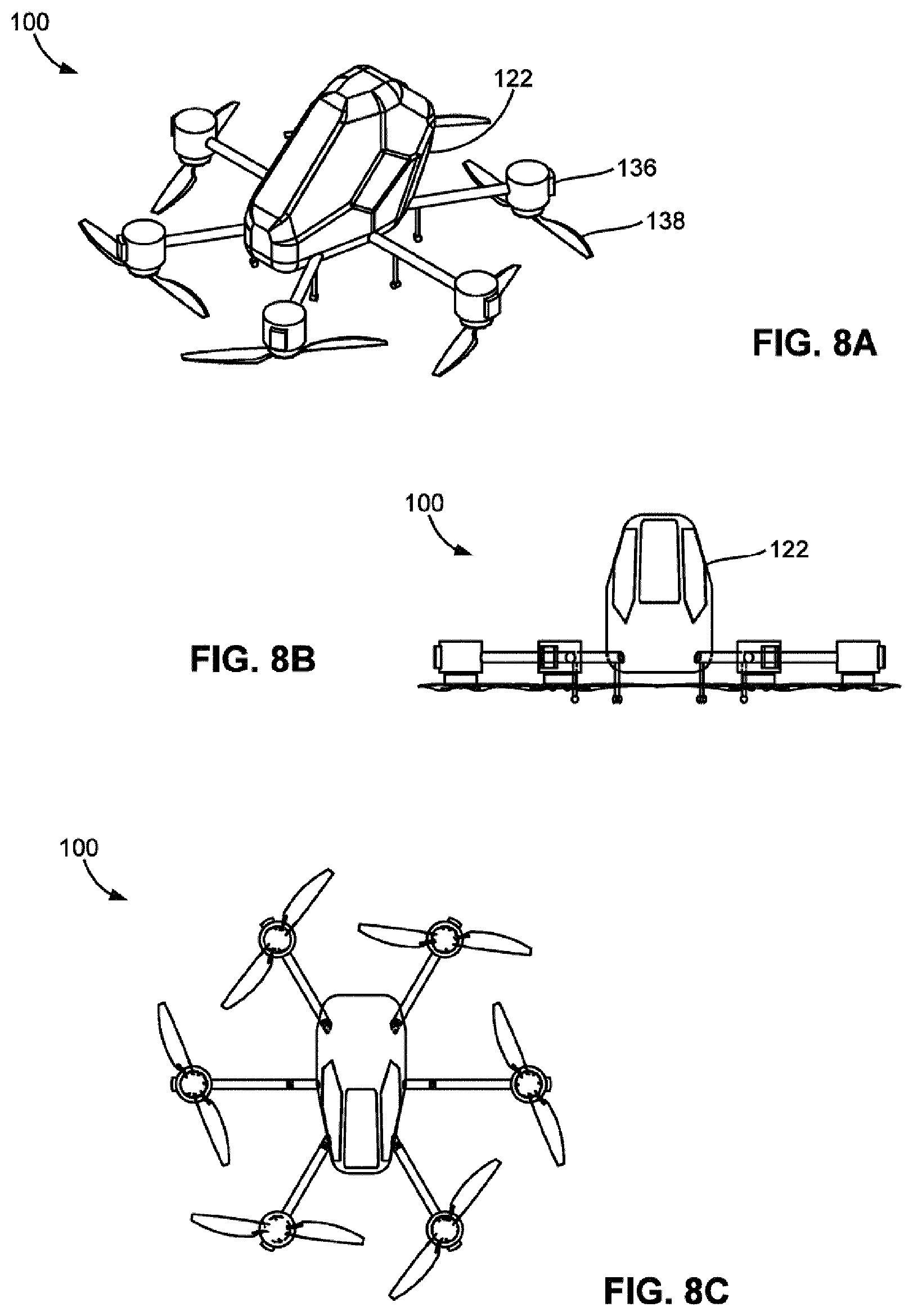 Patent US11772794 Figure 6 – Pilotless transportation aerial-vehicle having distributed-batteries and powering method therefor