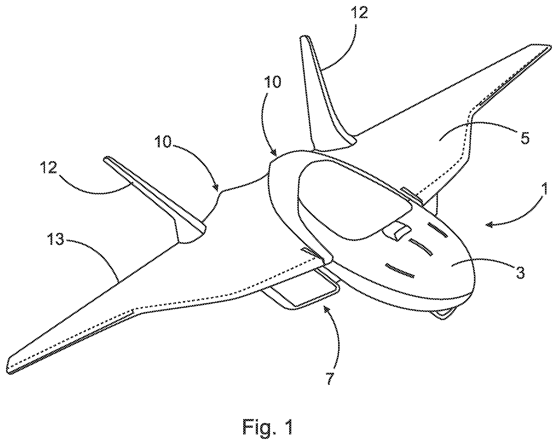 Patent US11772809 — Fuselage for an aircraft with fuselage-integrated tailplane — Figure 1