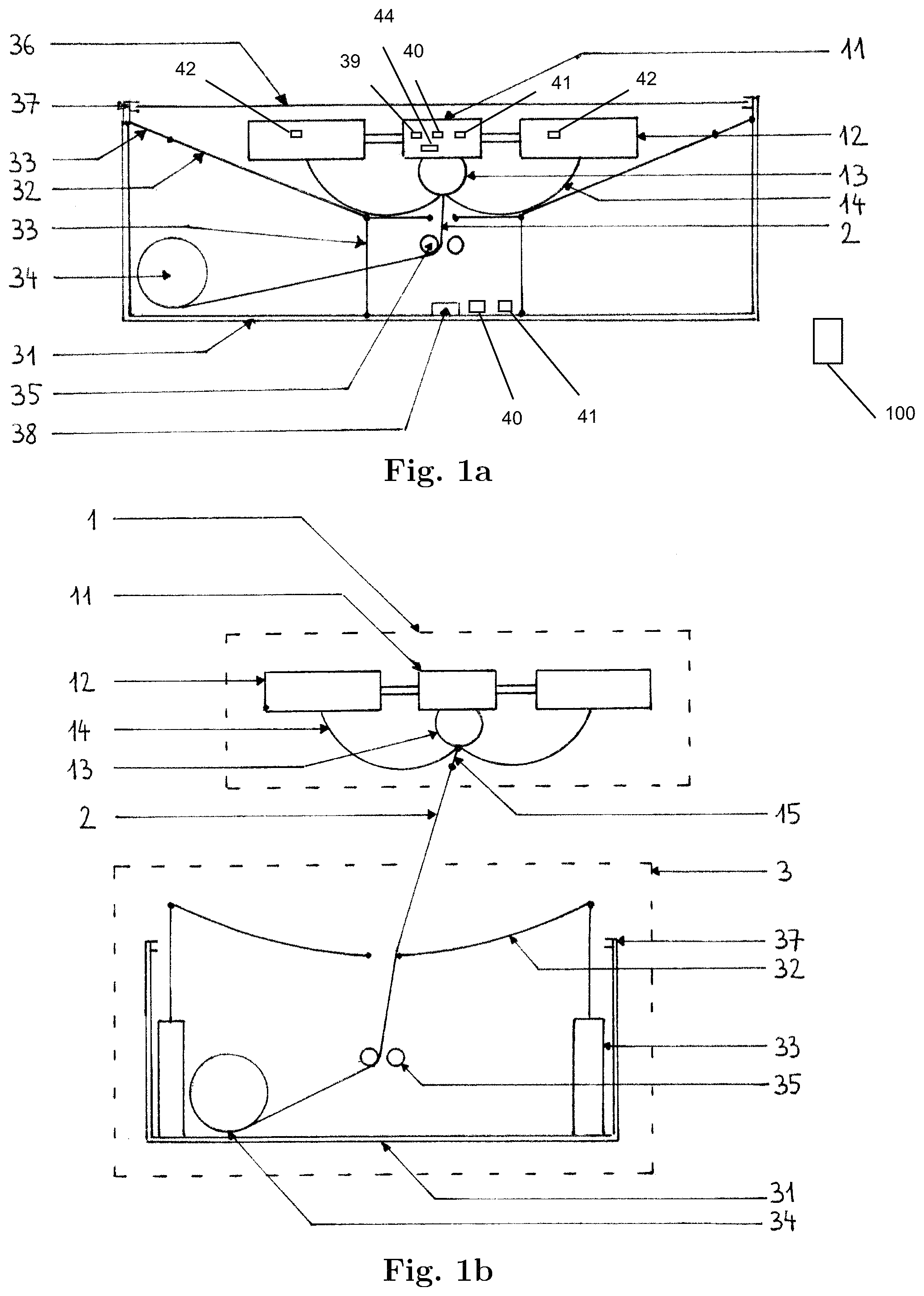 Patent US11772814 — System including a drone, a wire, and a docking station, enabling autonomous landings of the drones in degraded conditions — Figure 1