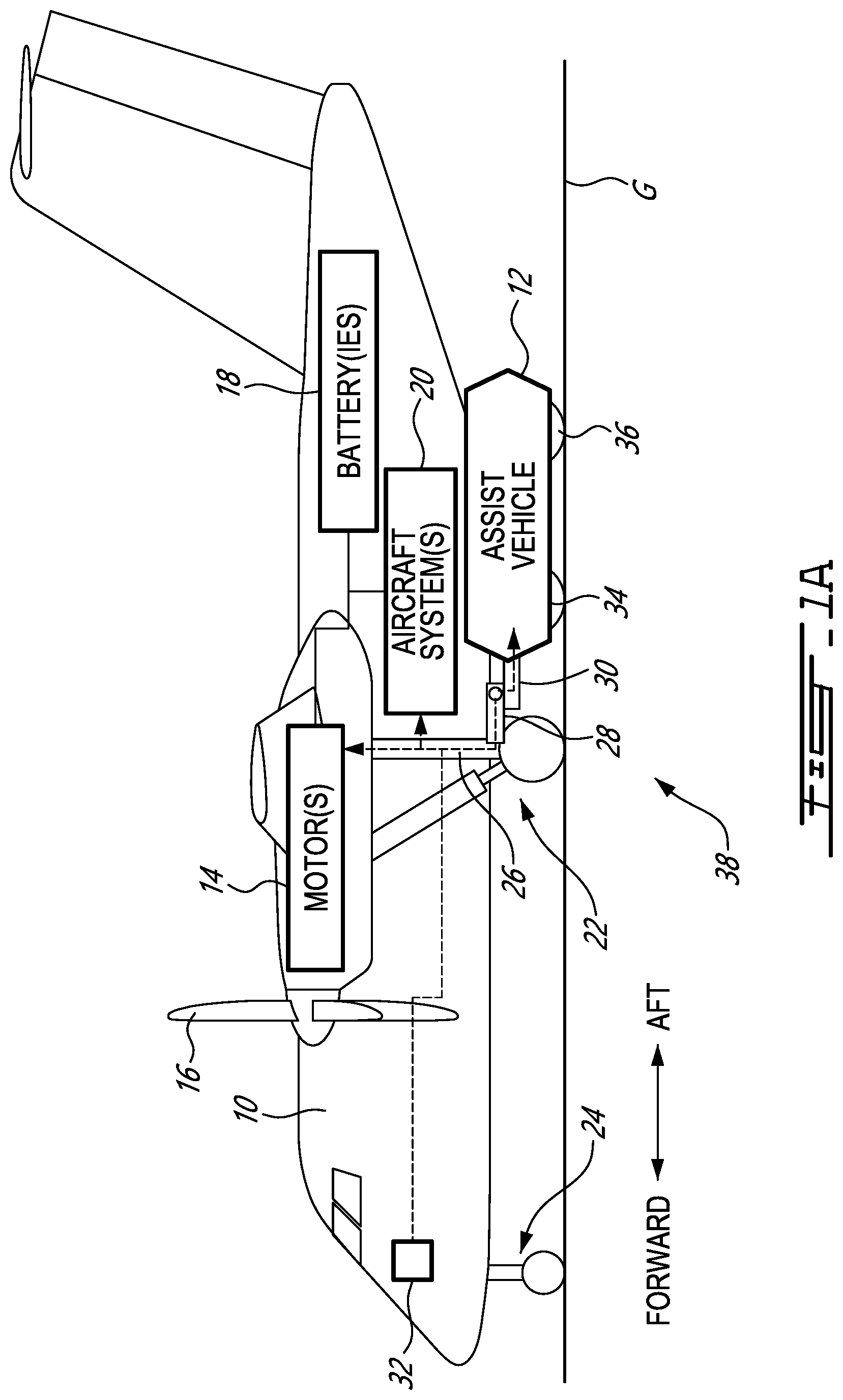 Patent US11772820 — Assist system and method for aircraft ground operation — Figure 1