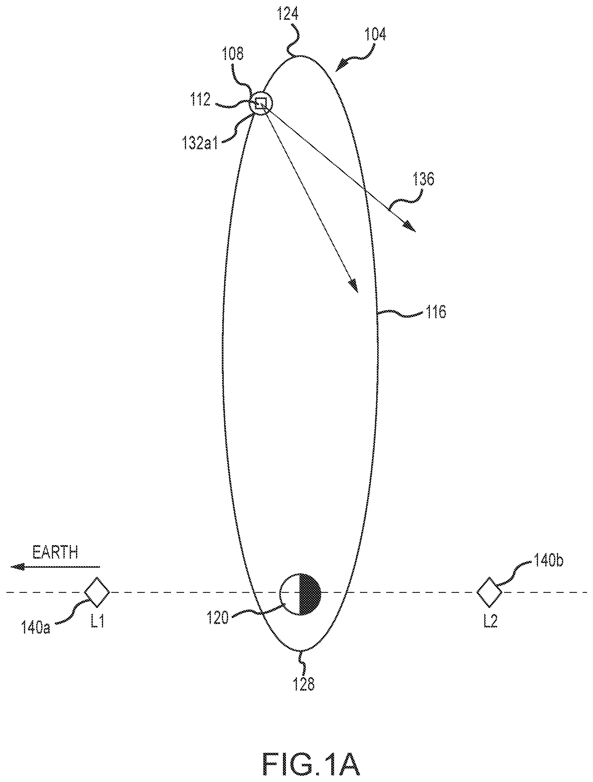 Patent US11772824 — Systems and methods for hybrid lunar surface and space domain situational awareness — Figure 1