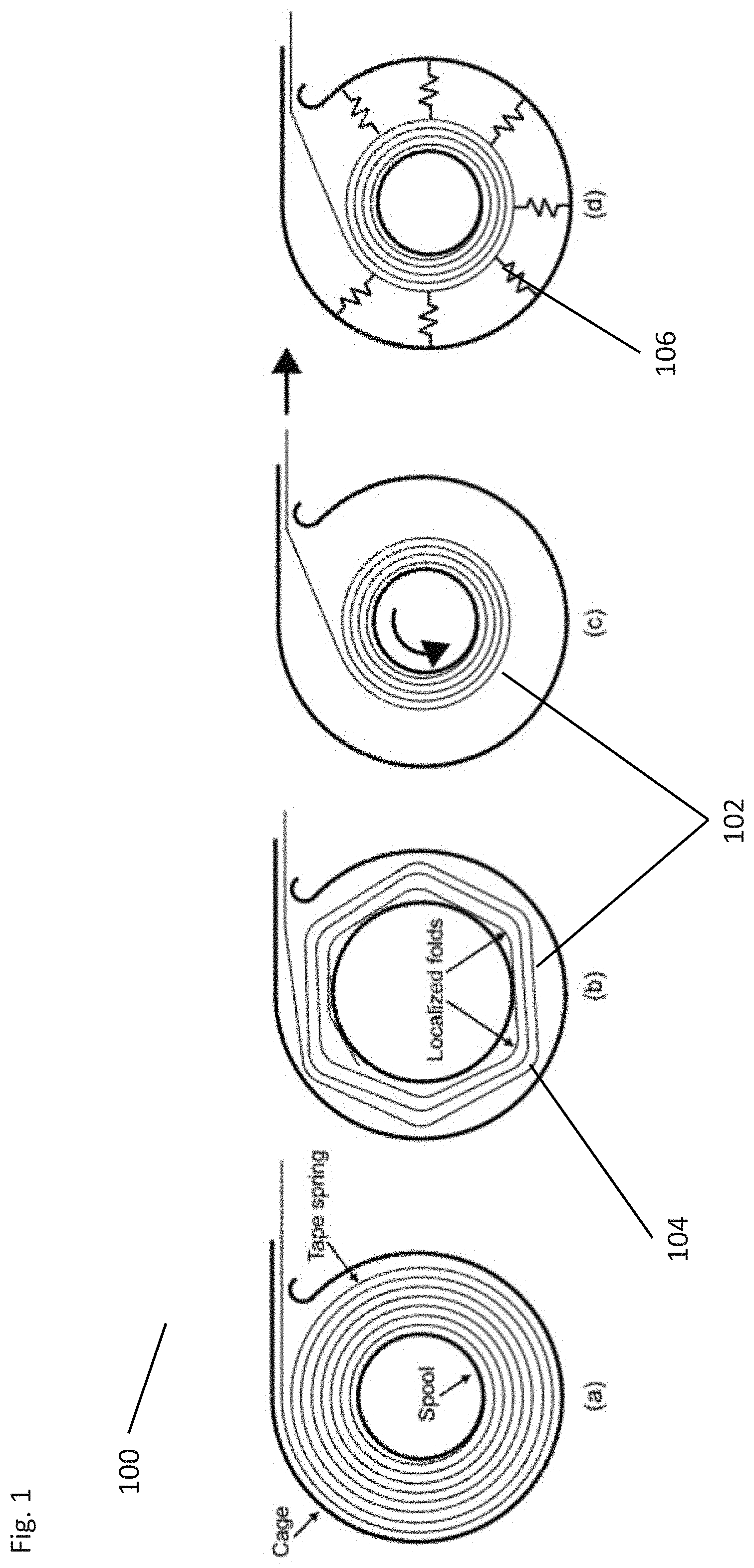 Patent US11772826 Figure 1 – Actively controlled spacecraft deployment mechanism
