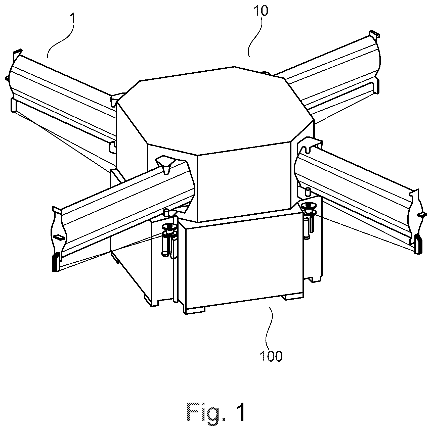 Patent US11772827 — Device and method for unfolding a rolled-up elongate hollow member — Figure 1