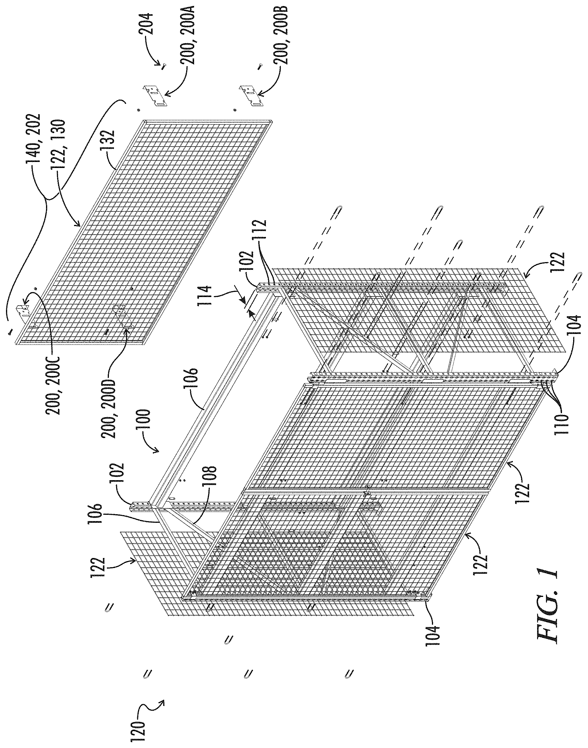 Patent US11772845 Figure 1 – Rack security enclosure bracket