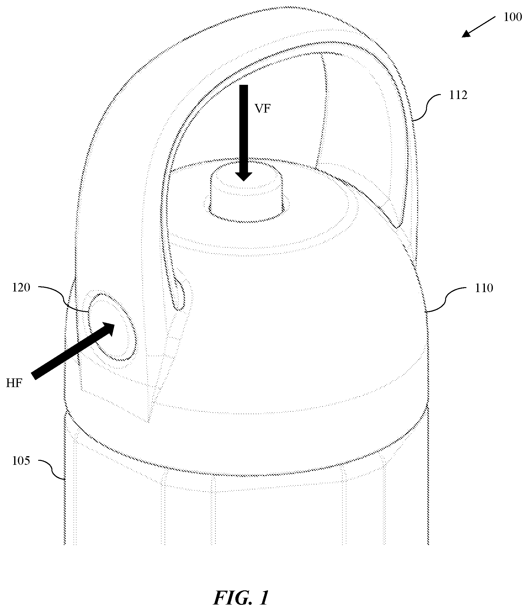 Patent US11772850 — Container cap and sealing assembly — Figure 1