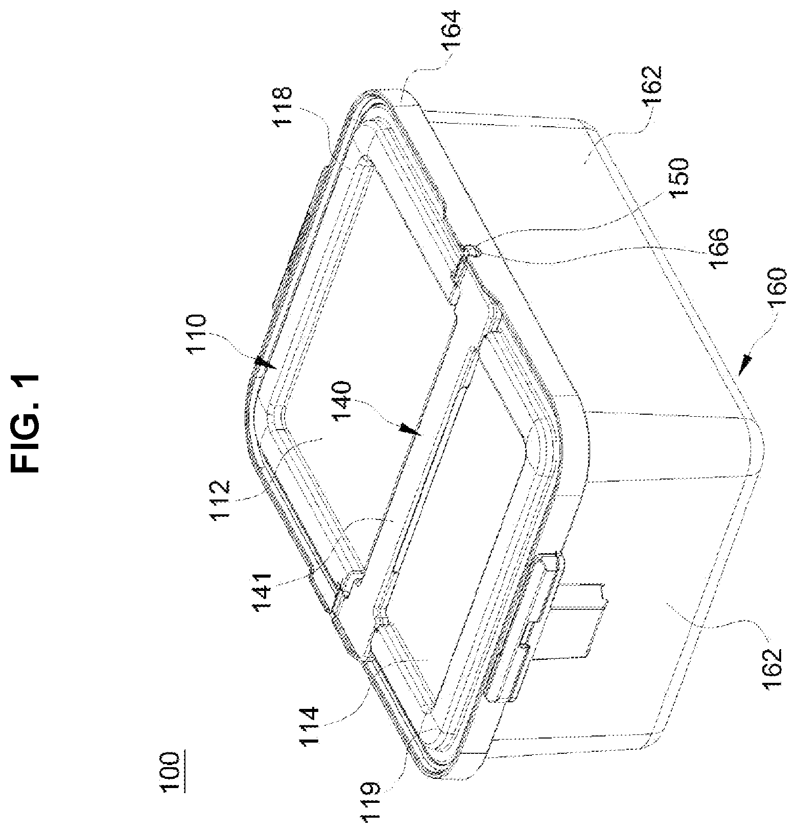 Patent US11772853 — Storage container — Figure 1
