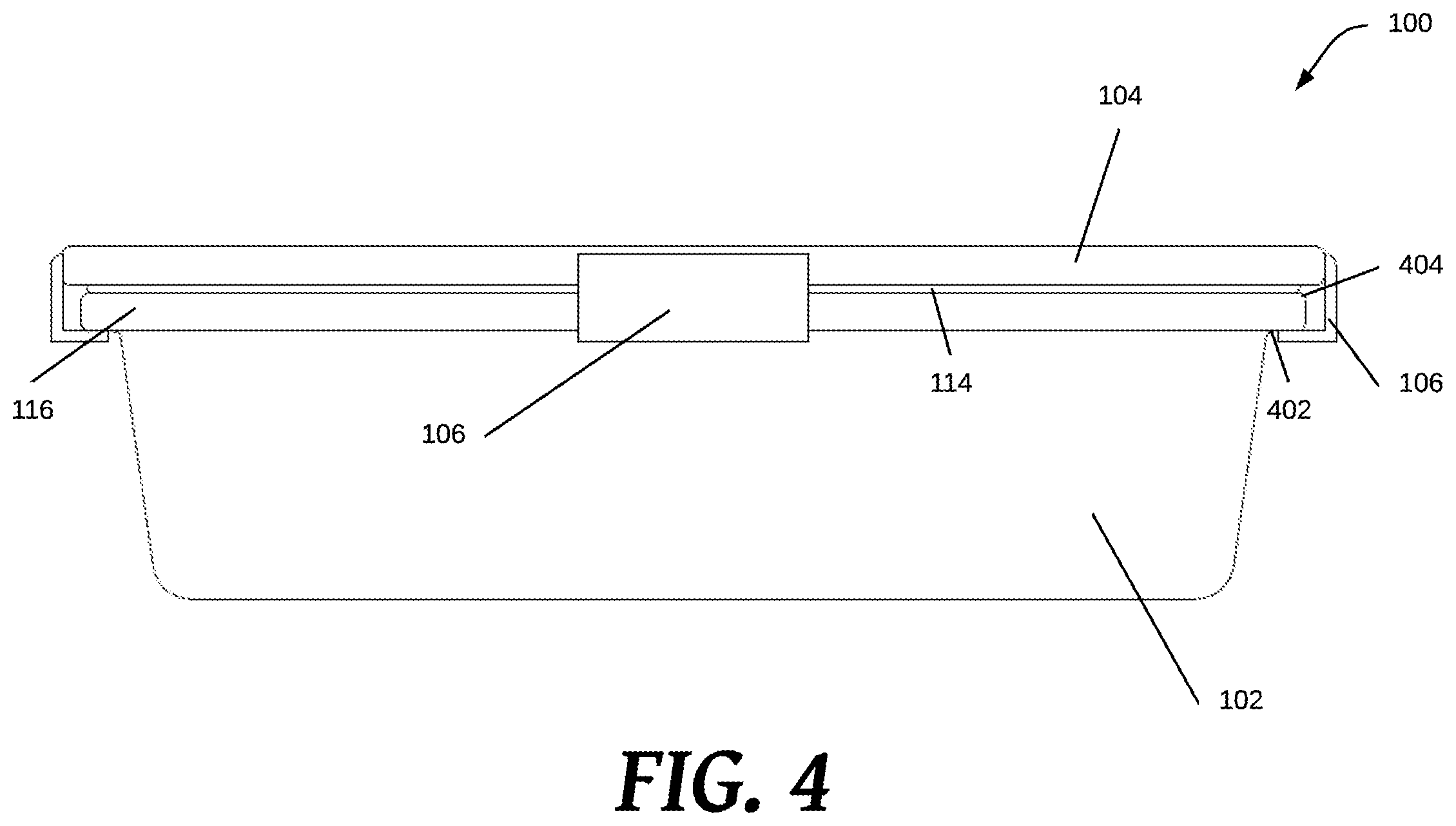 Patent US11772857 Figure 4 – Food storage container having attached lid