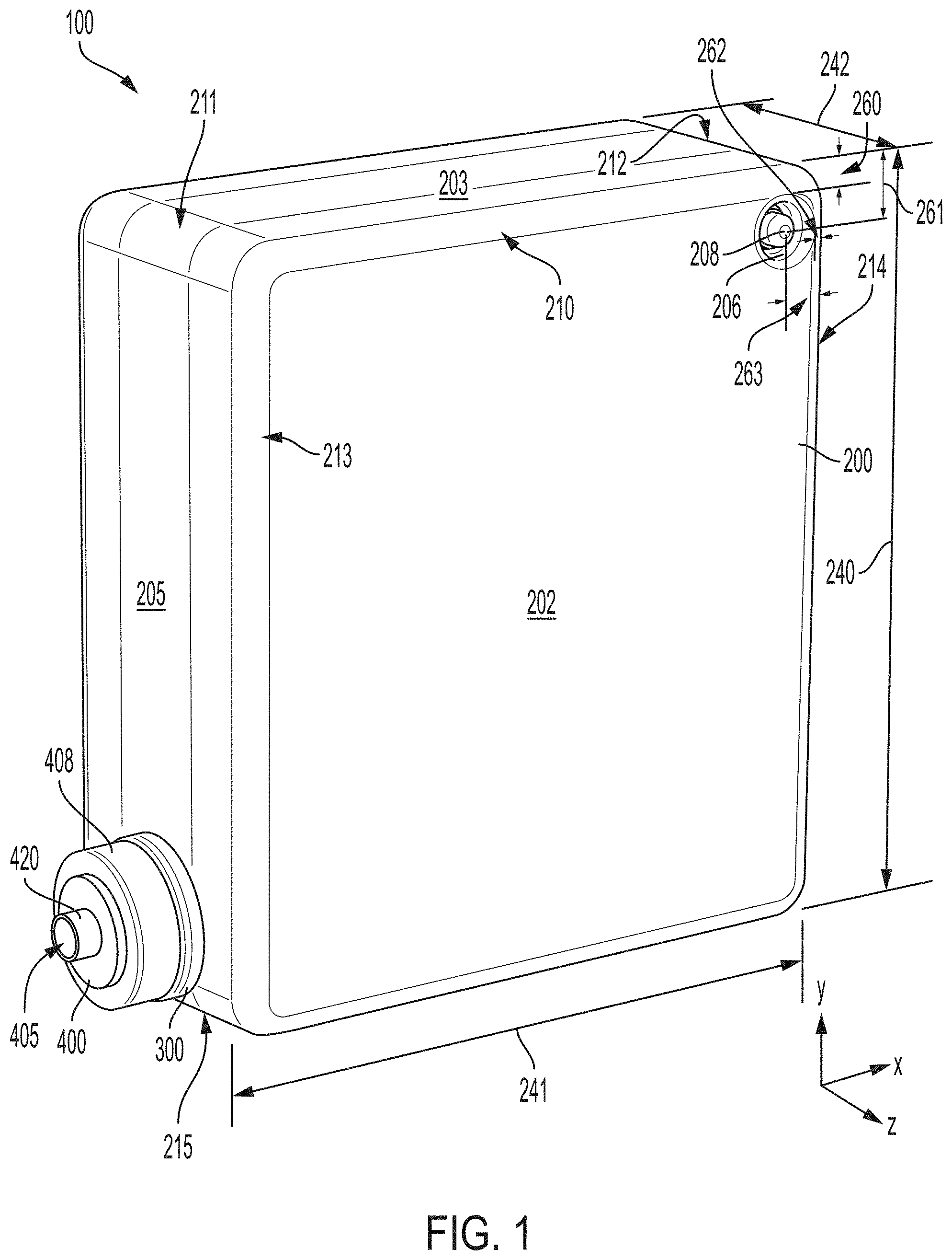 Patent US11772862 — Cap for venting a container — Figure 1