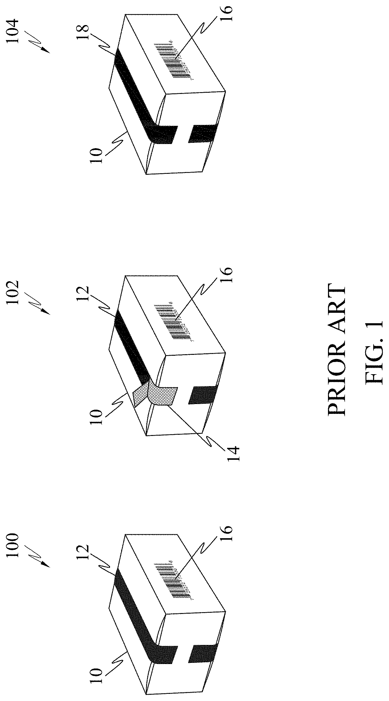 Patent US11772864 — Counterfeit, tamper and refill evident packaging — Figure 1